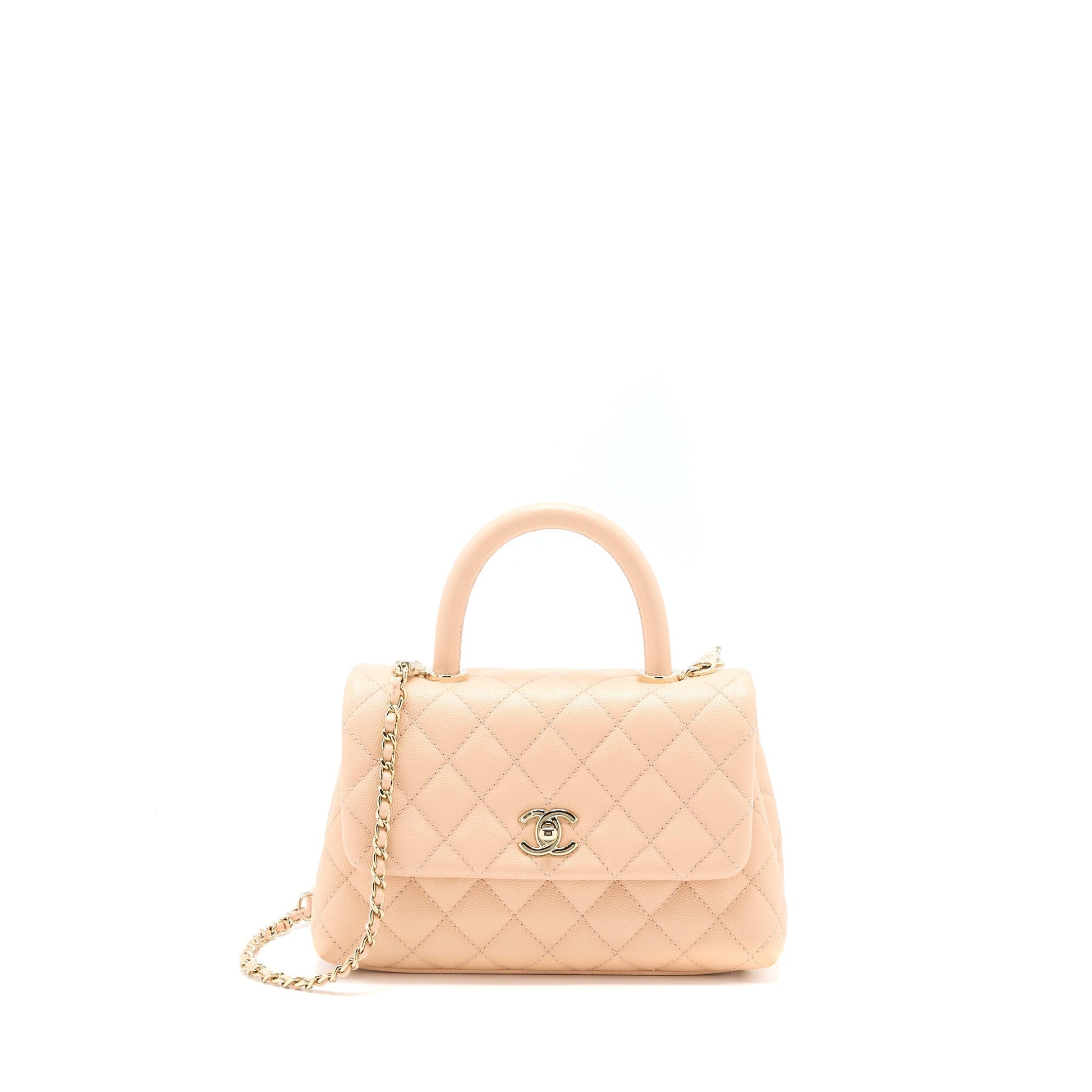 Chanel Coco Handle Caviar Light LGHW Pink Small Handbag