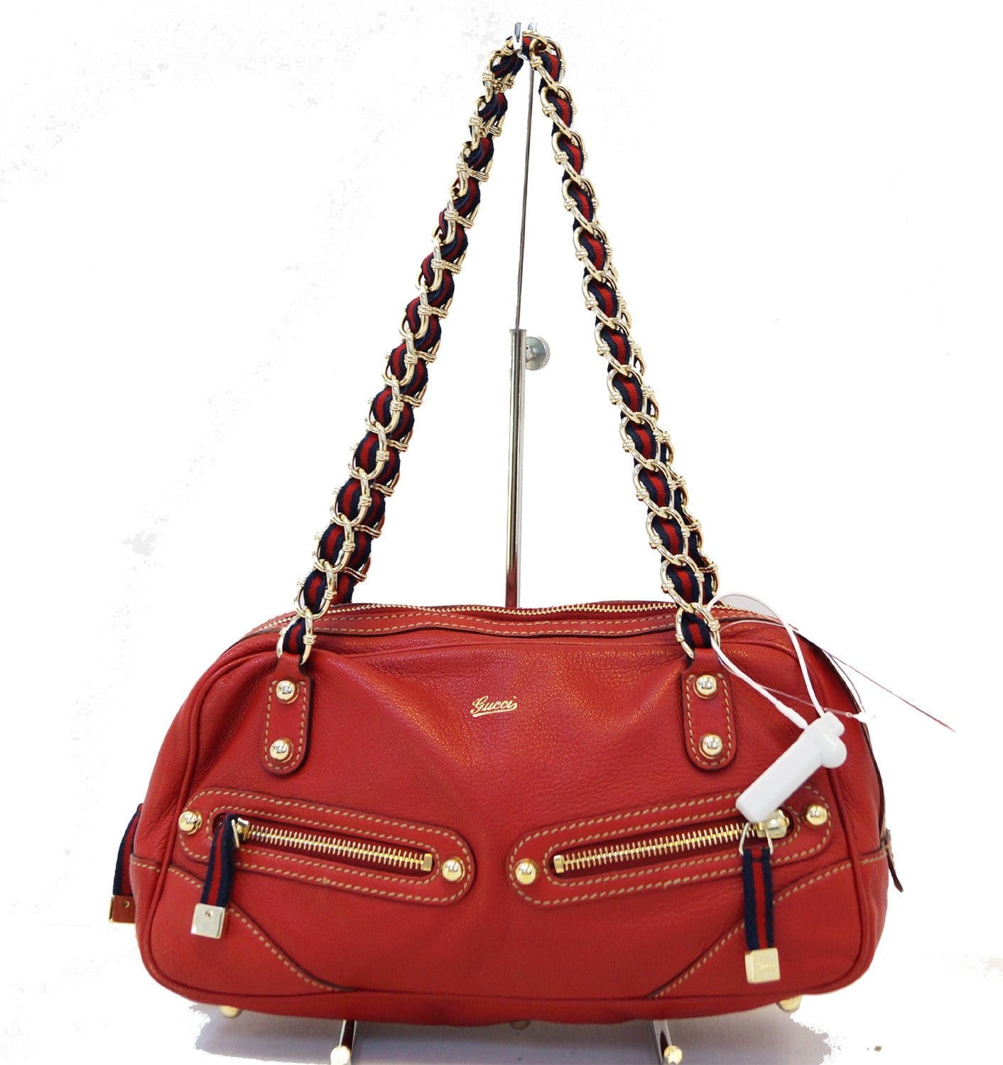 Gucci Cruise Shoulder Bag Leather Red