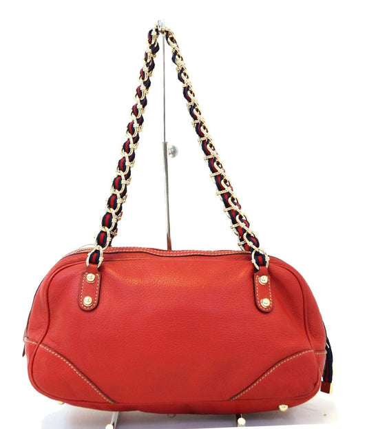 Gucci Cruise Shoulder Bag Leather Red