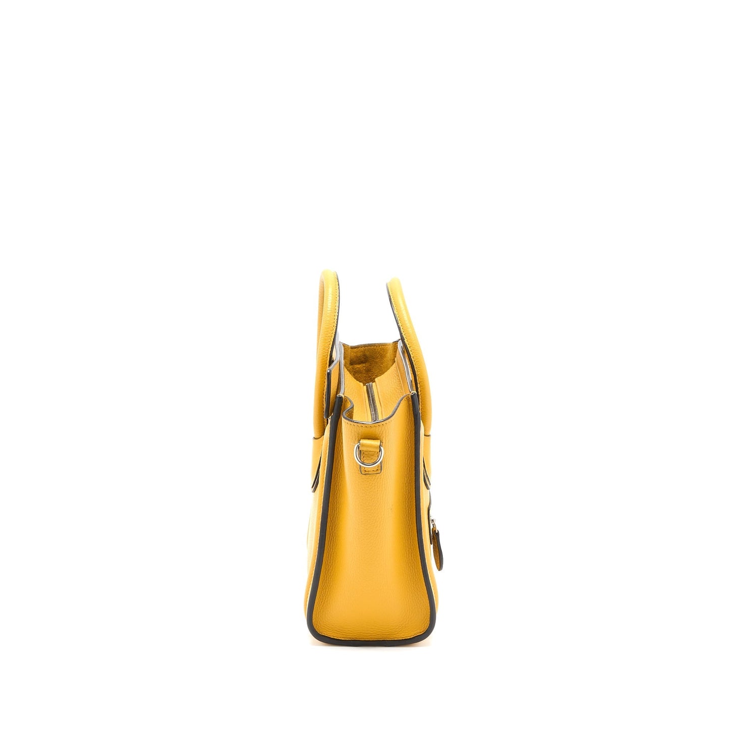 Celine Nano Luggage Purse Calfskin Yellow Handbag Travel Bag