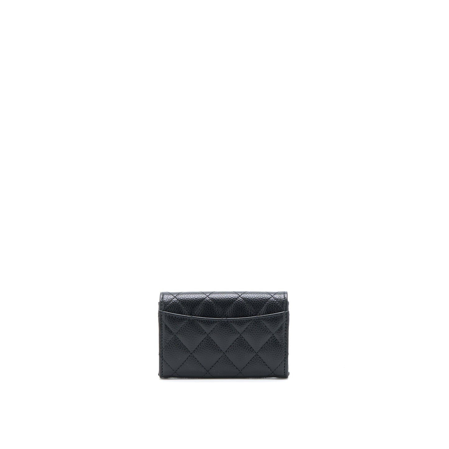 Chanel Classic Flap Card Holder Caviar GHW Black Wallet Case Ghw 2