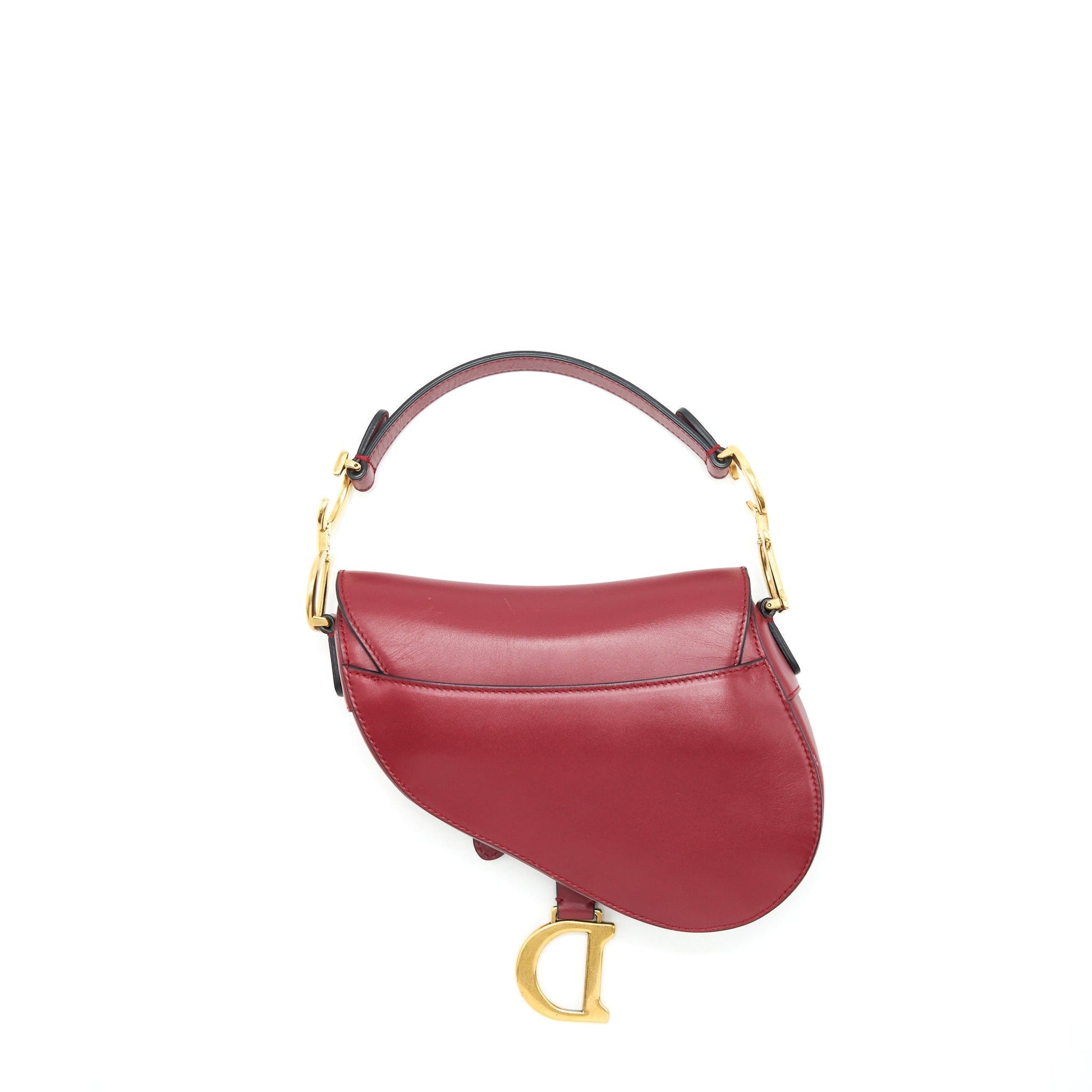 Dior Saddle Purse Handbag Red Mini Travel Bag