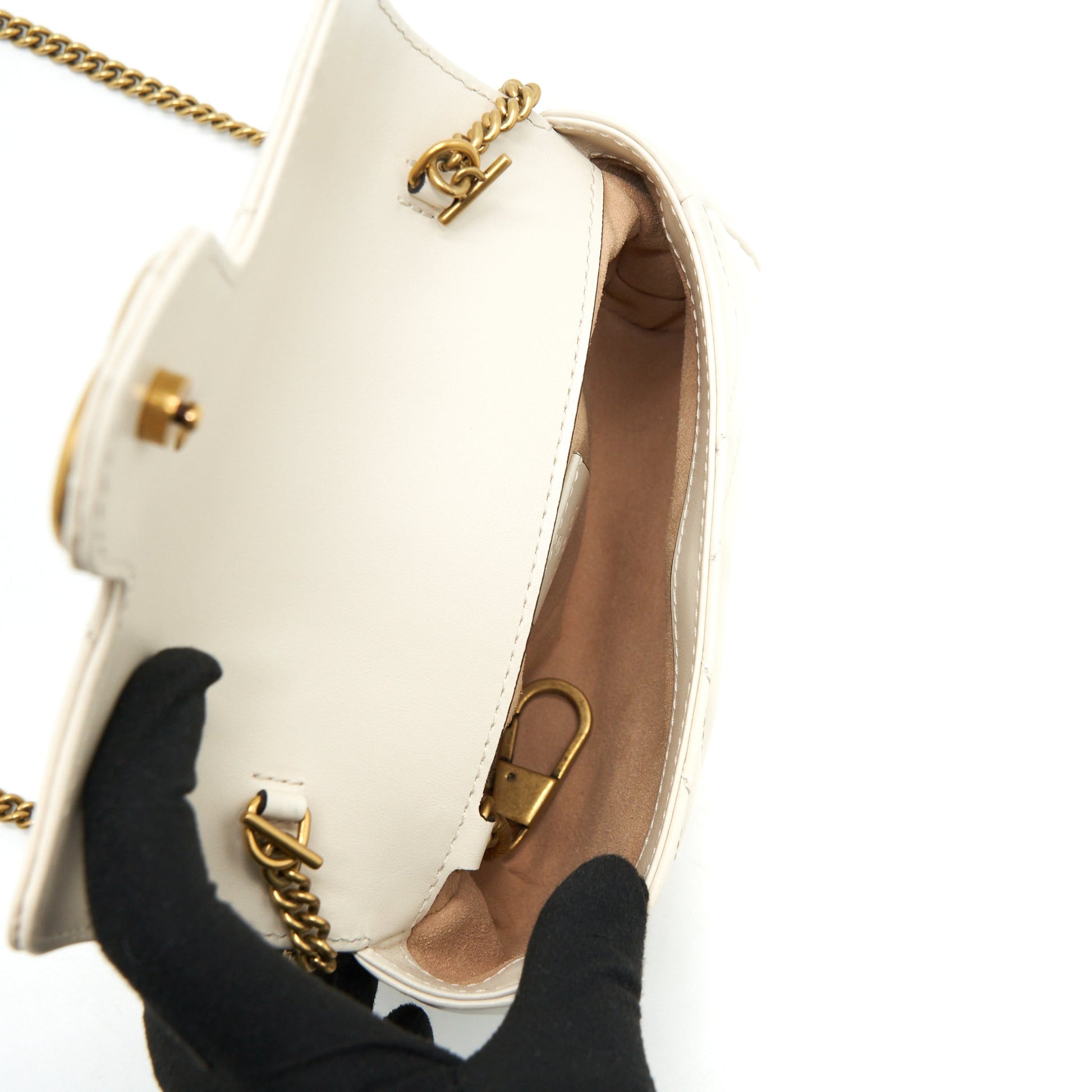 Gucci Marmont Super Bag White Mini Travel Bag