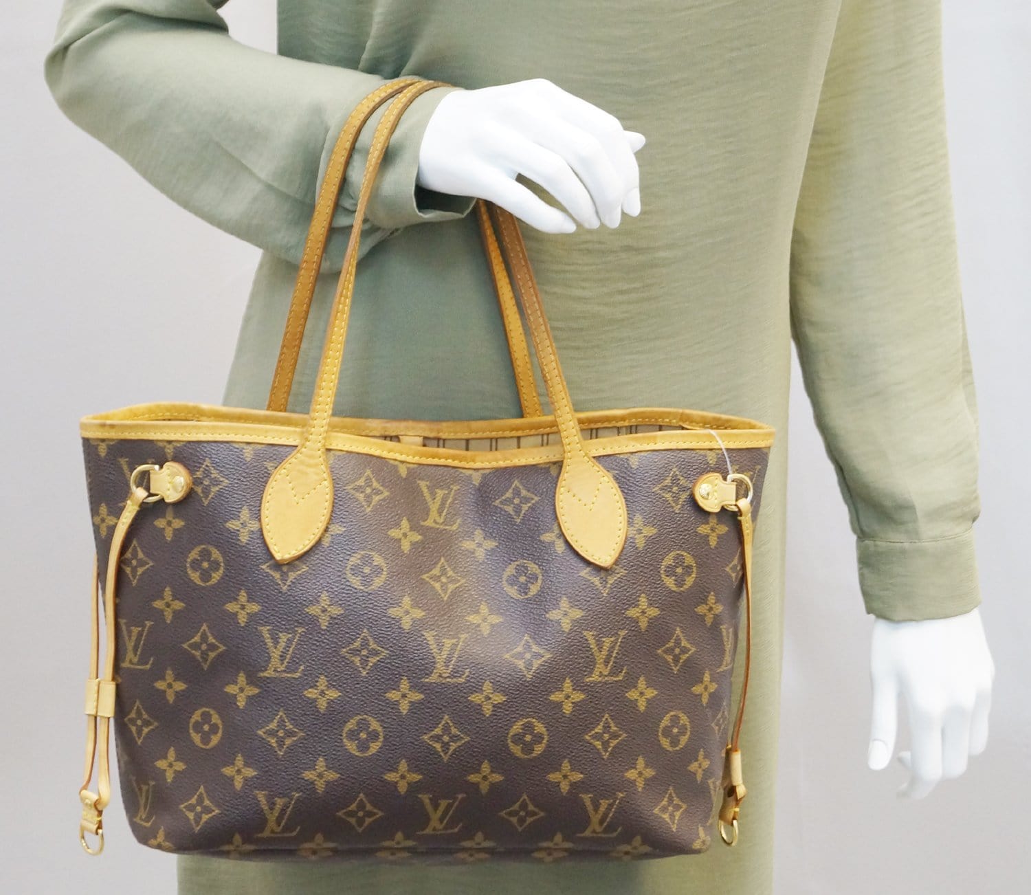 Louis Neverfull Pm Tote Shoulder Bag Canvas Monogram