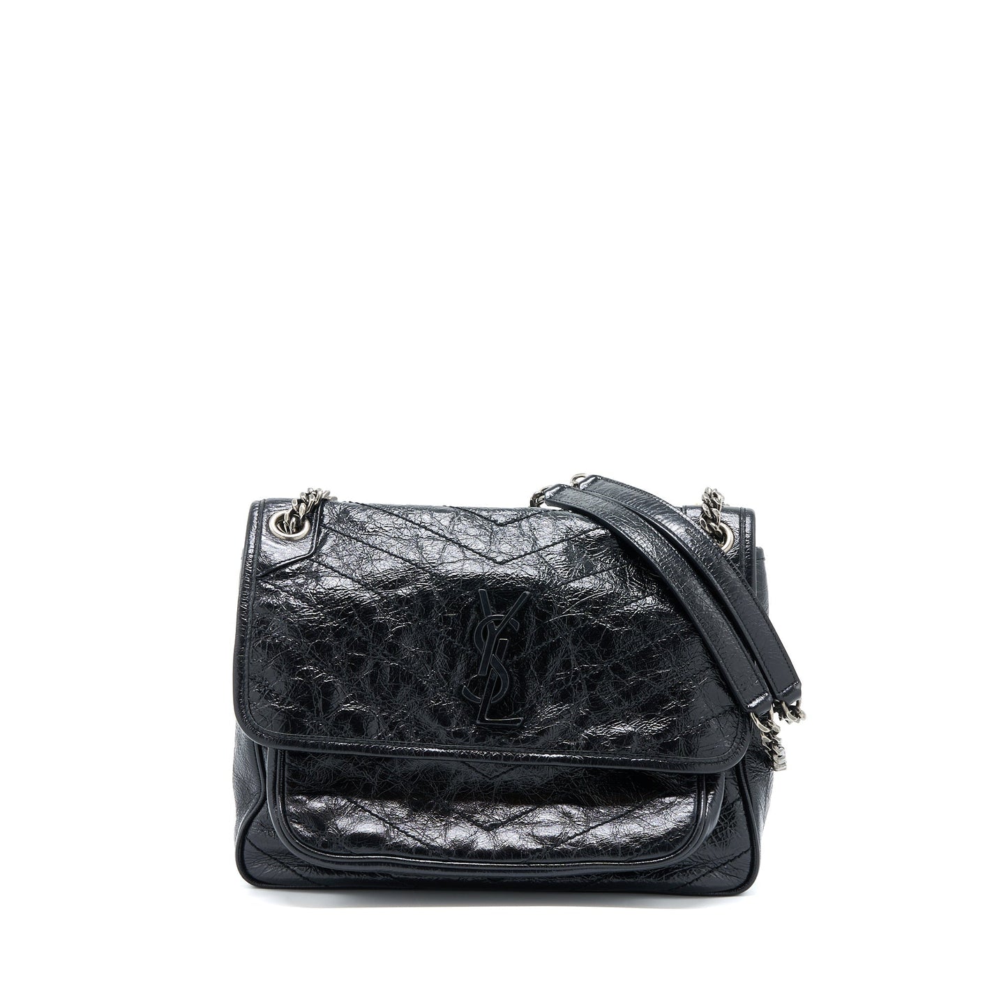 YSL Saint Laurent Saint Laurent Niki Aged Calfskin With And Black Travel Bag