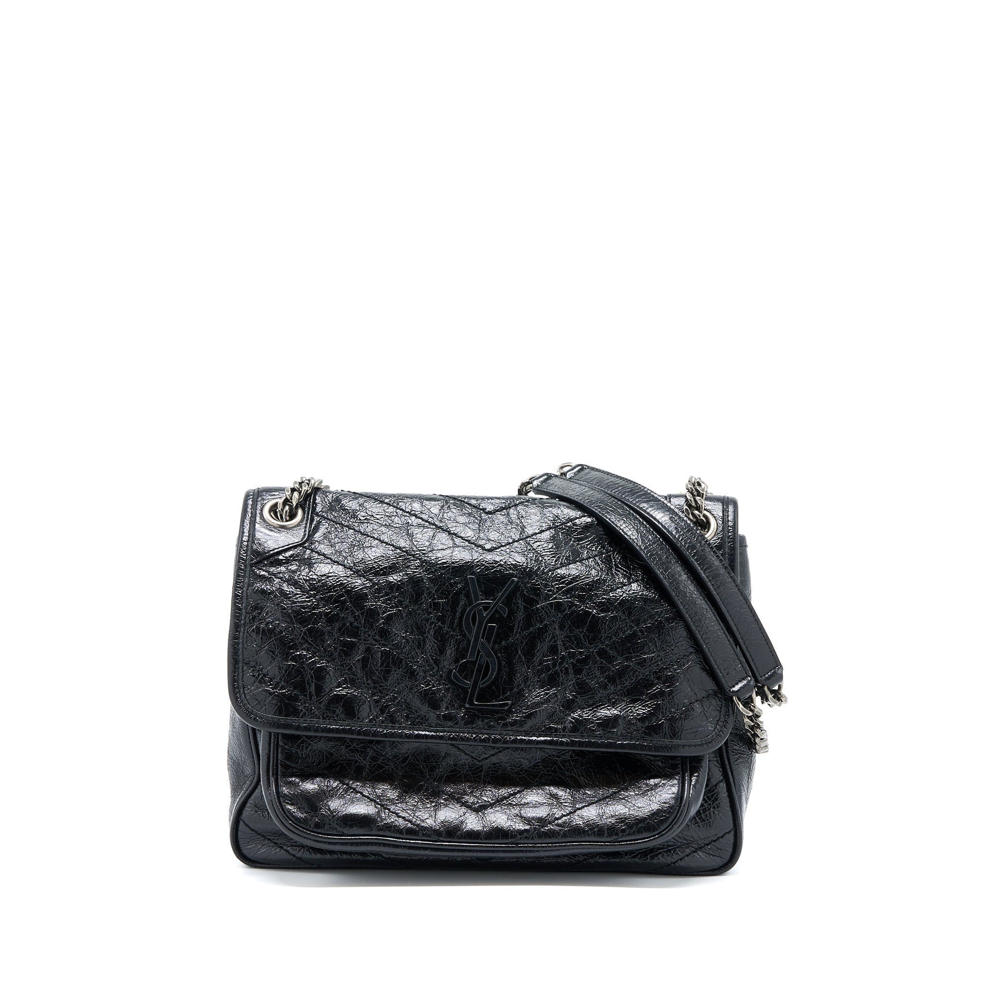 YSL Saint Laurent Saint Laurent Niki Aged Calfskin With And Black Travel Bag