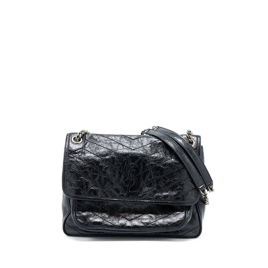 YSL Saint Laurent Saint Laurent Niki Aged Calfskin With And Black Travel Bag