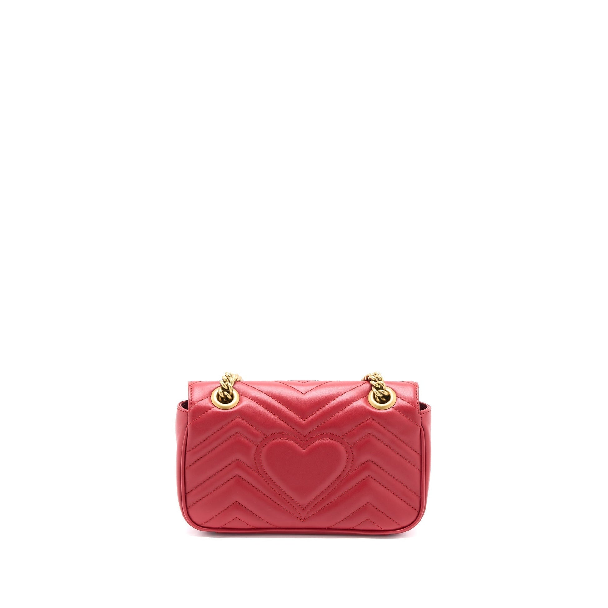 Gucci Marmont Bag Calfskin Brushed Red Mini Travel Bag