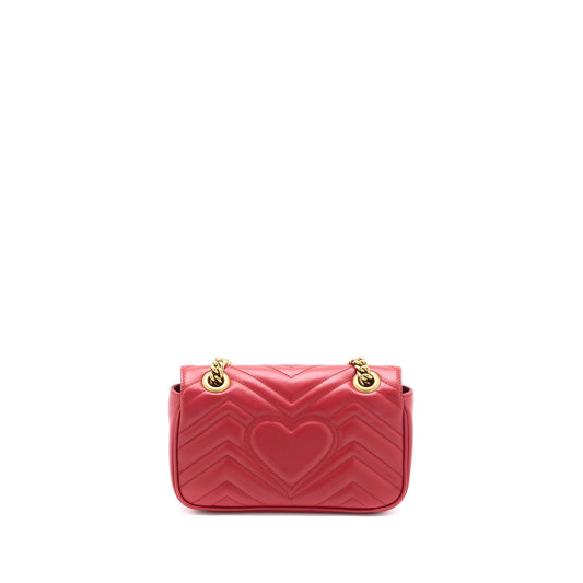 Gucci Marmont Bag Calfskin Brushed Red Mini Travel Bag