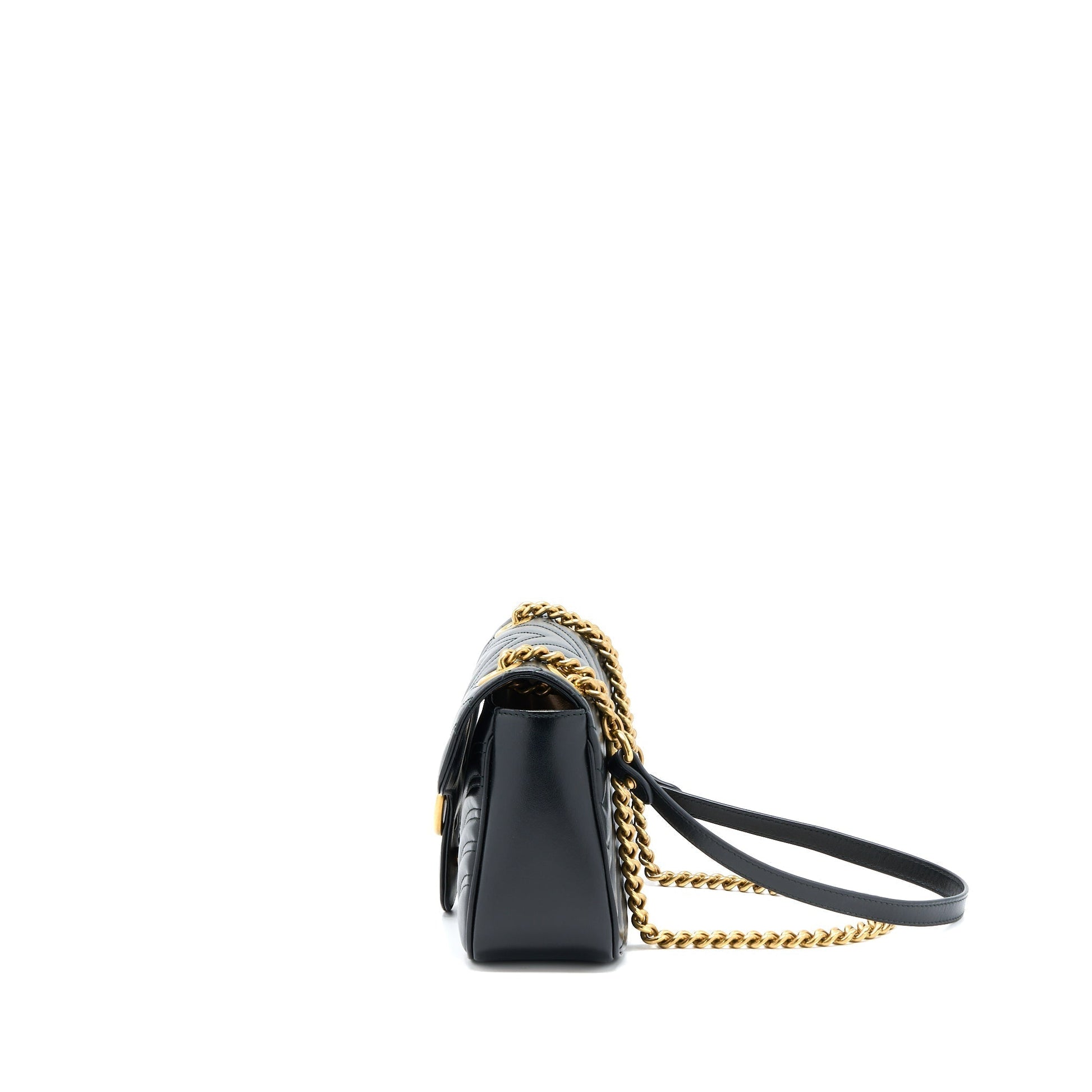 Gucci Marmont Shoulder Bag Matelasse Black Ghw 2