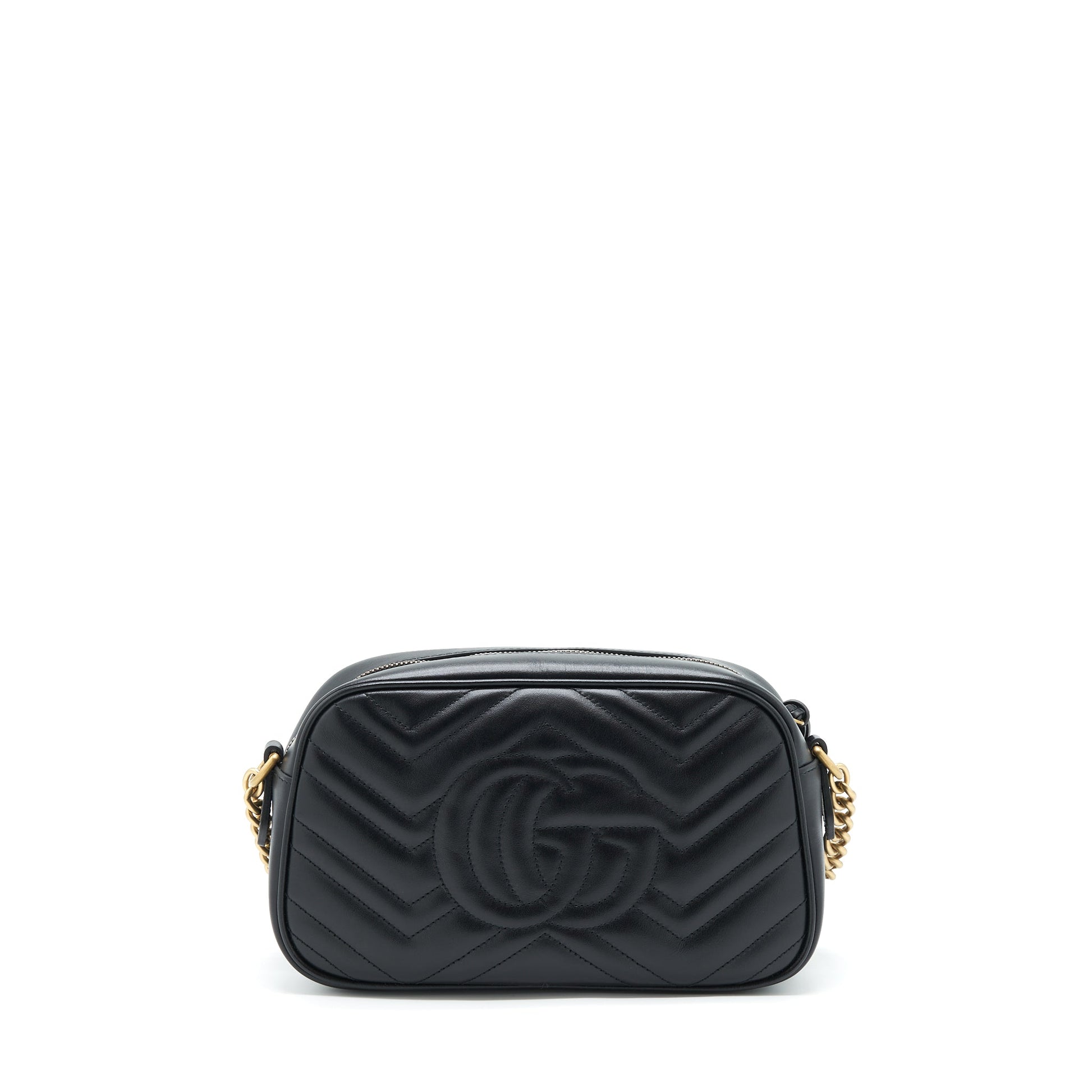 Gucci Marmont Shoulder Bag Calfskin Matelasse Black