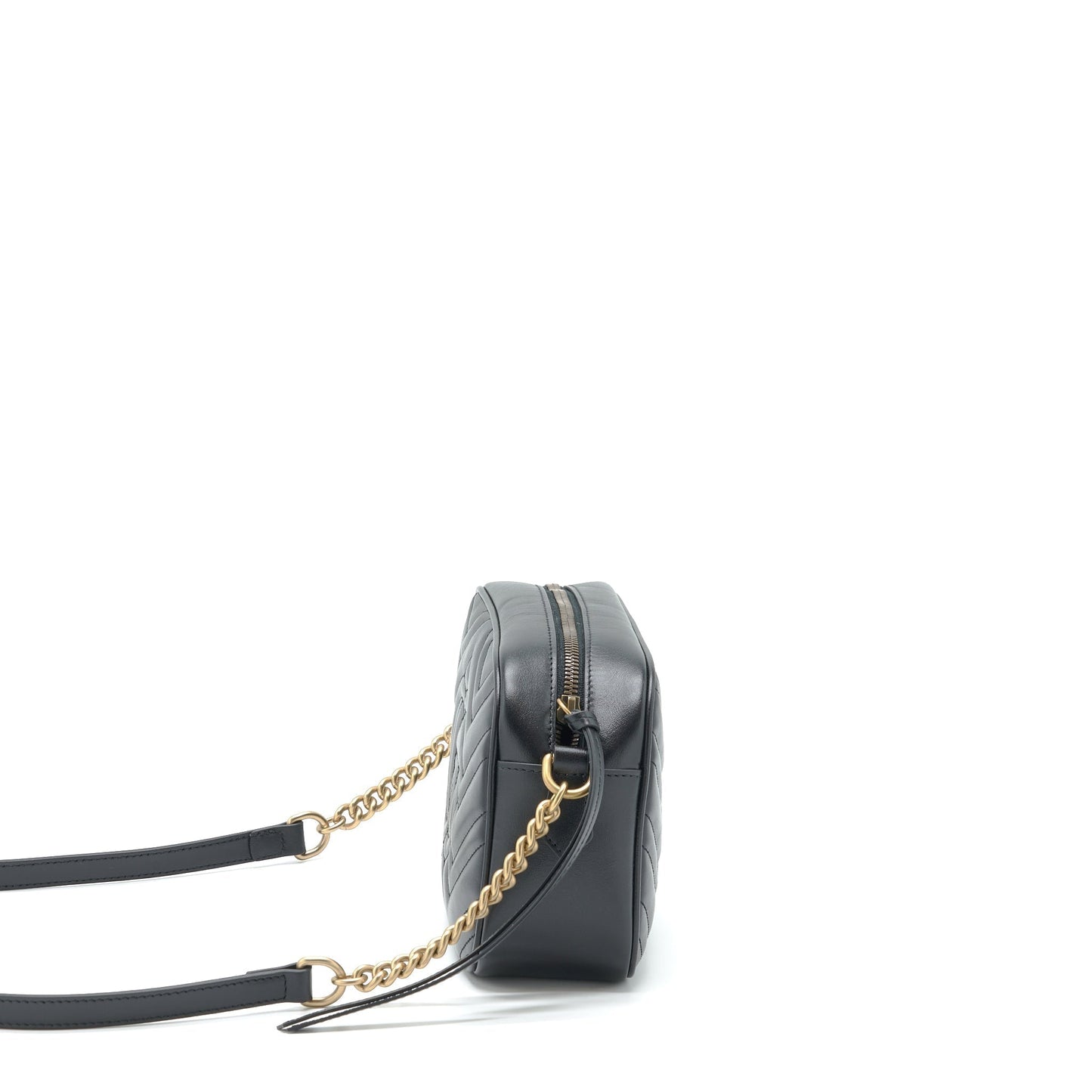 Gucci Marmont Shoulder Bag Calfskin Matelasse Black