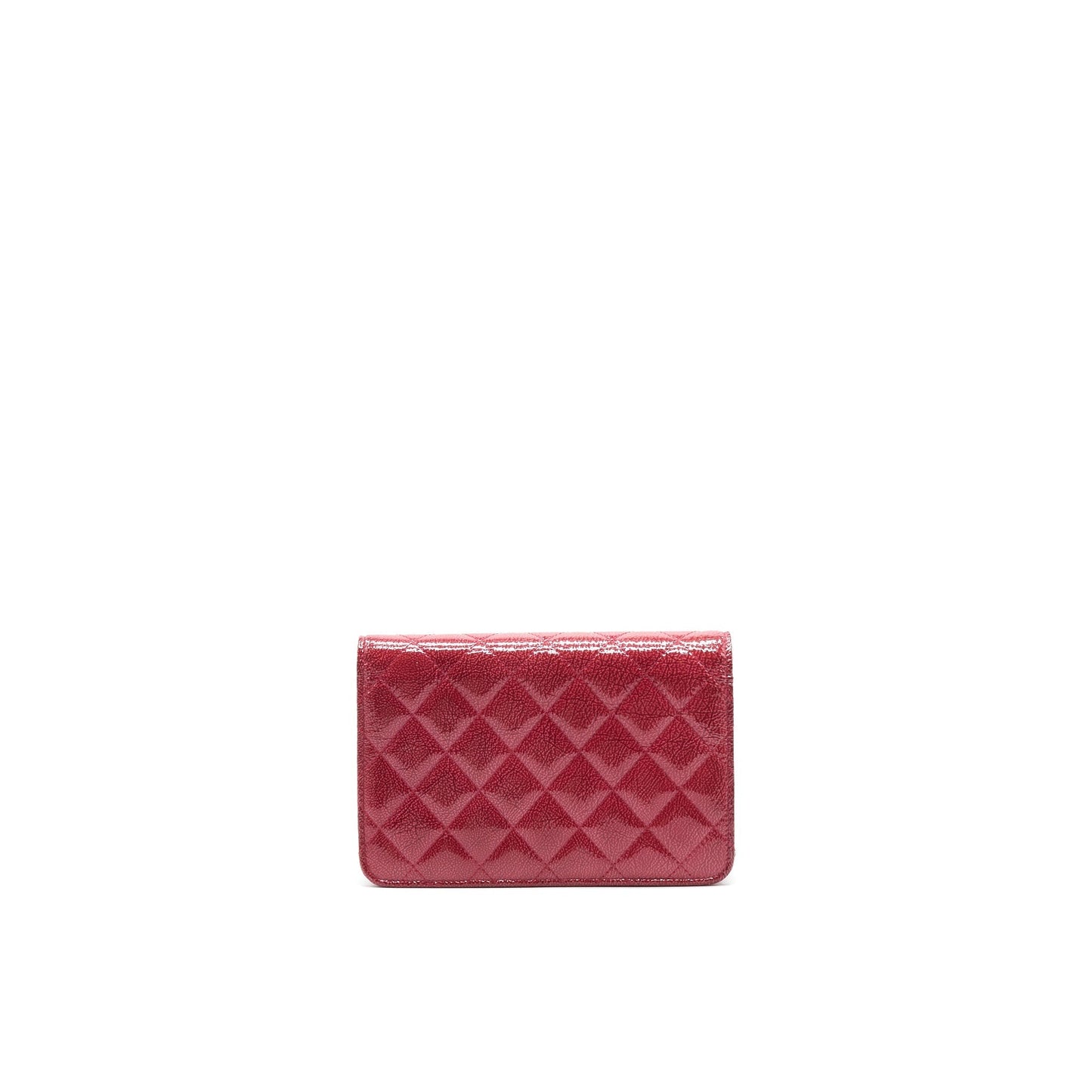 Chanel ON PATENT SHW Red Leather Wallet Case