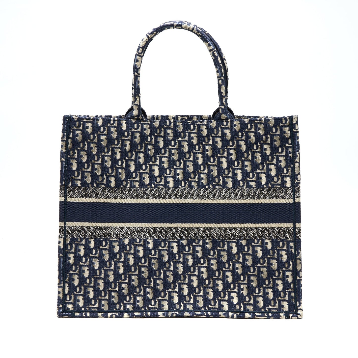 Dior Book Tote Oblique Jacquard Handbag Blue Large Tote Bag