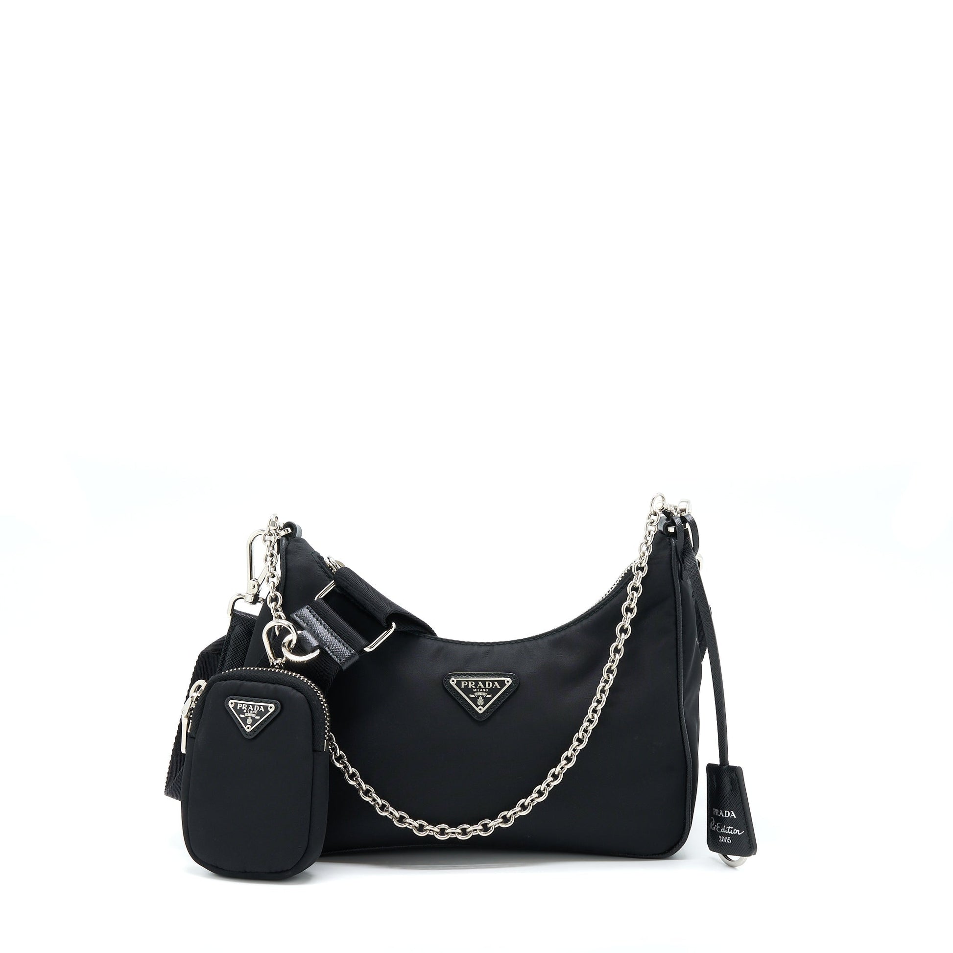 Prada Reedition Handbag Black Travel Bag