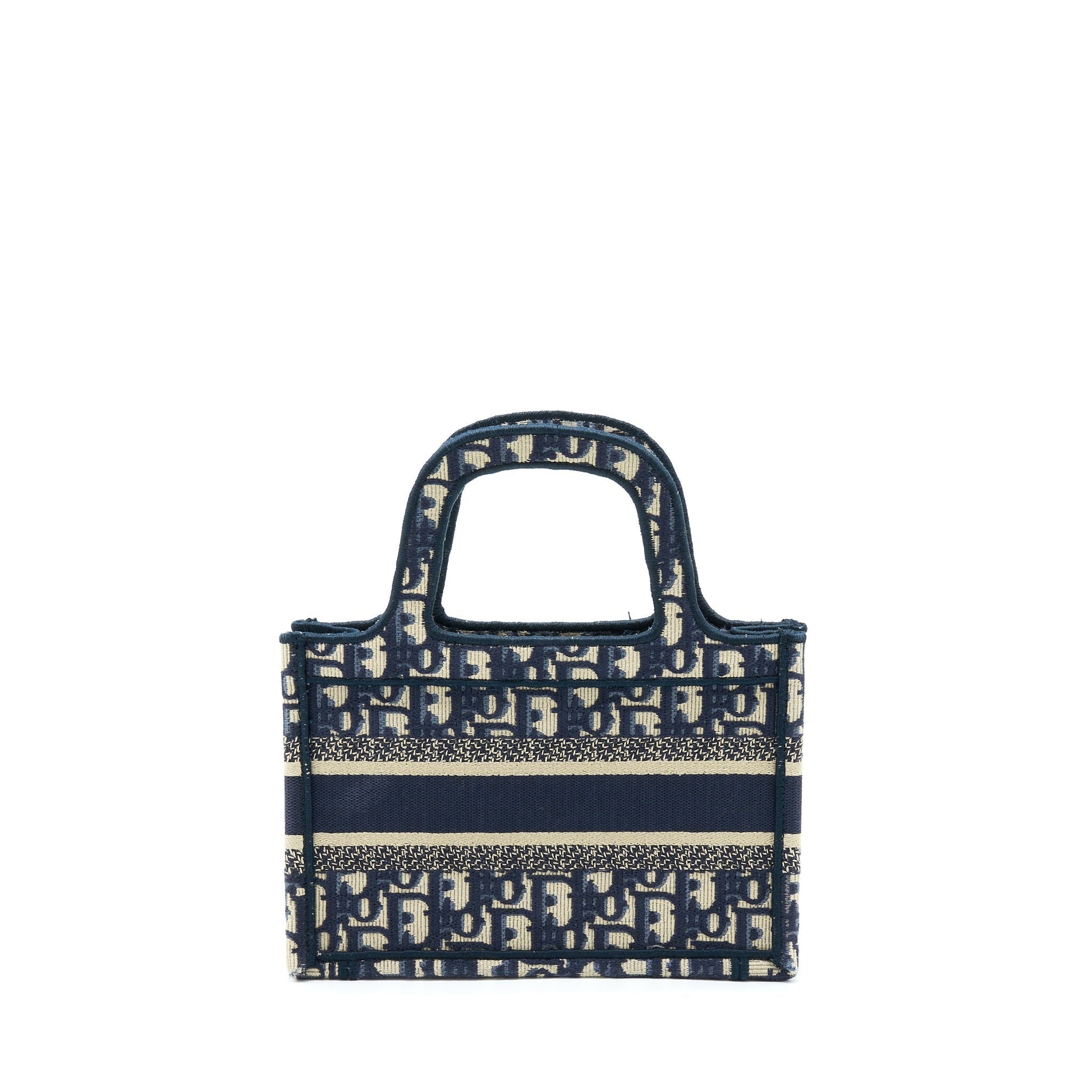 Dior Book Tote Oblique Embriodery Handbag Blue Mini Tote Bag