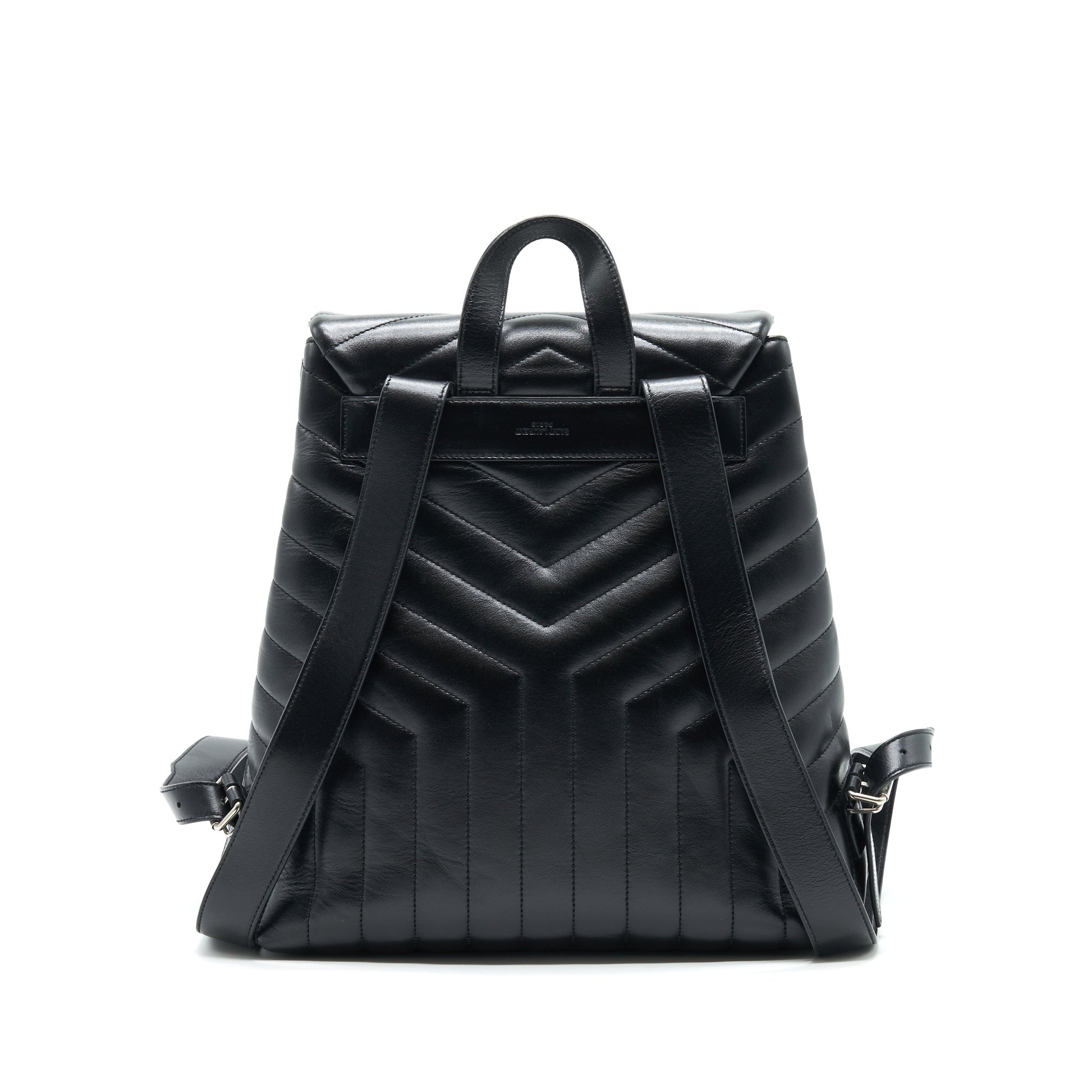 YSL Saint Laurent Saint Laurent Loulou Backpack Matelass Black Medium
