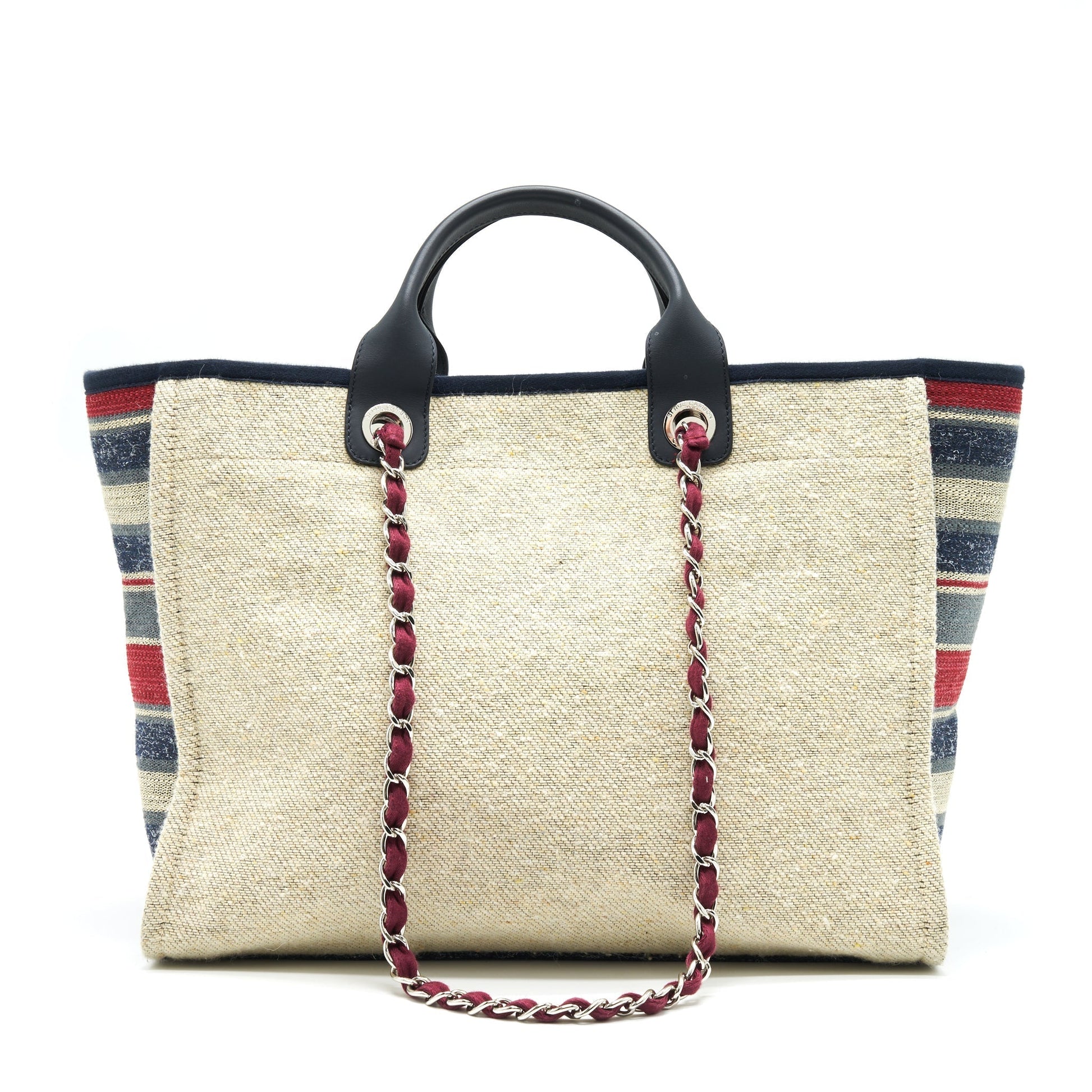 Chanel Deauville Multicolored Canvas Tote Bag