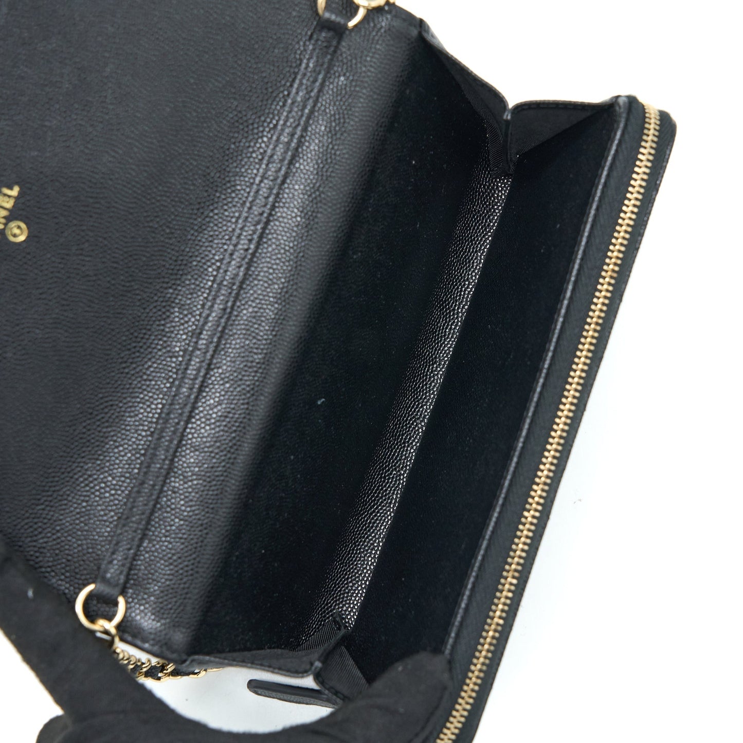 Chanel 3 1 on Caviar LGHW Black Wallet Case Black Lghw