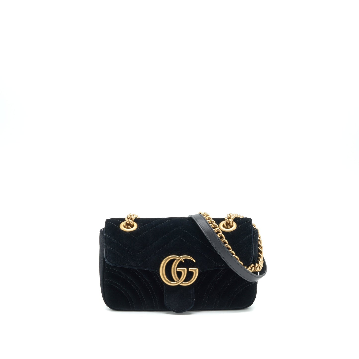 Gucci Marmont Bag Velvet Black Mini Travel Bag