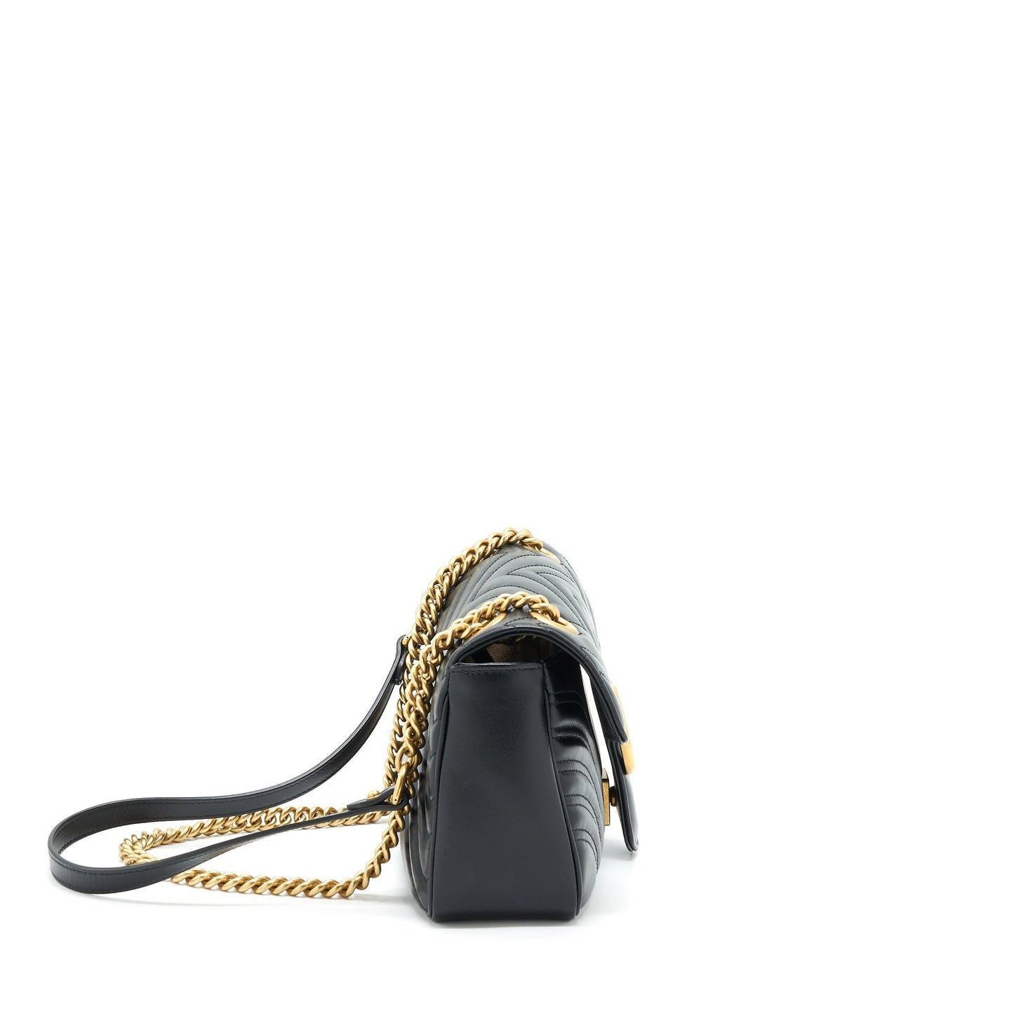 Gucci Marmont Shoulder Bag Matelasse Black Ghw 1