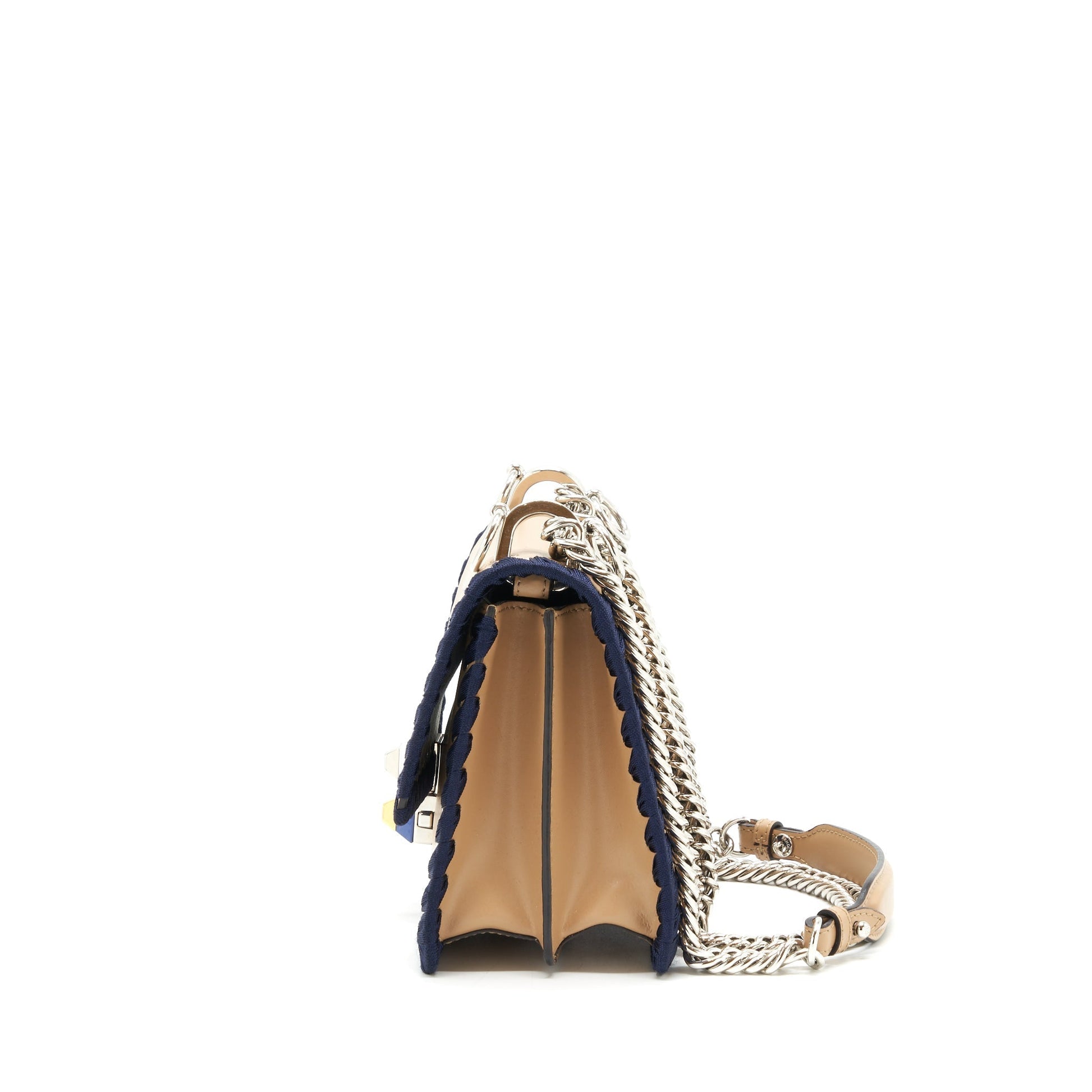 Fendi Kan Dark With Handbag Beige Navy Travel Bag