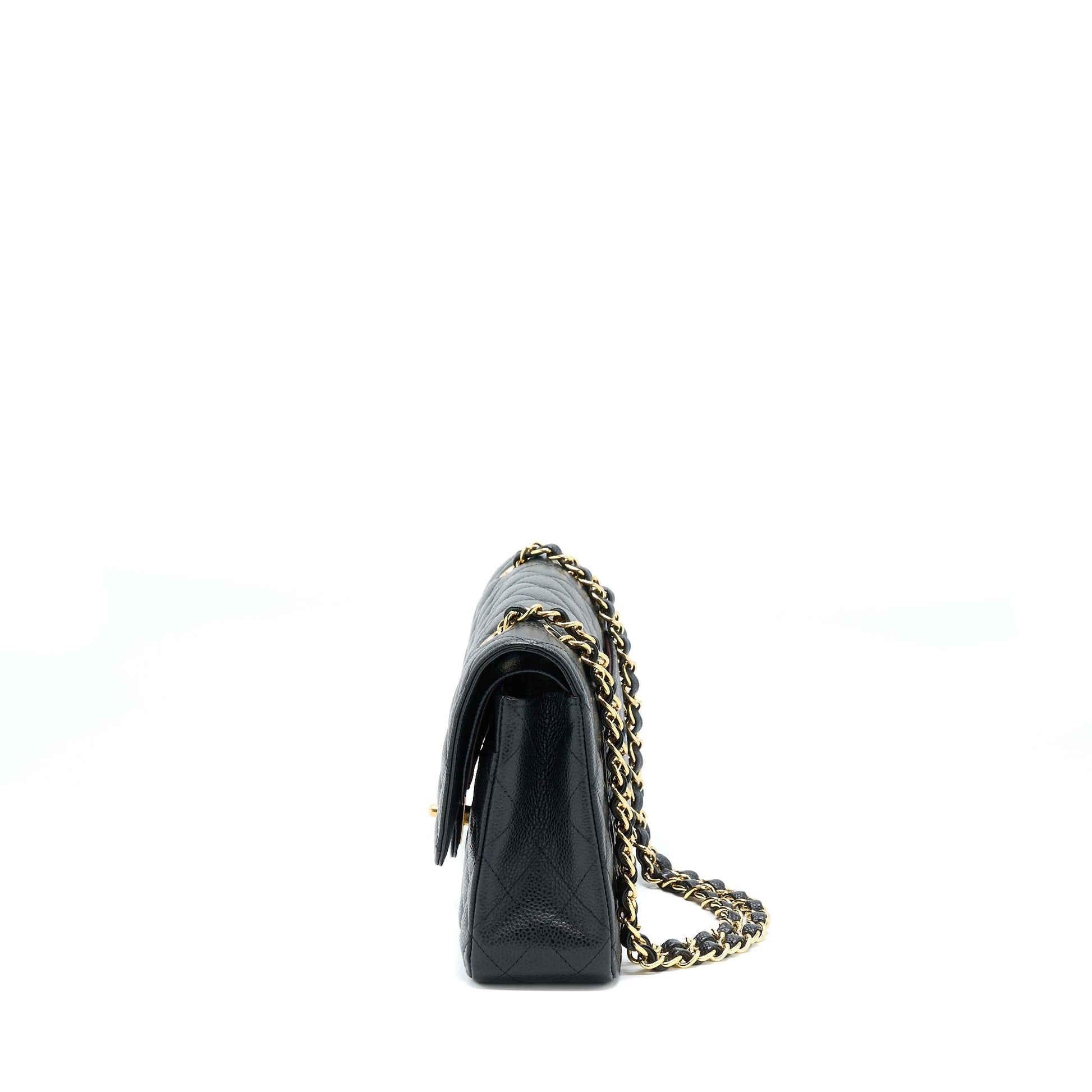 Chanel Classic Double Flap Caviar GHW Black Handbag Black Ghw