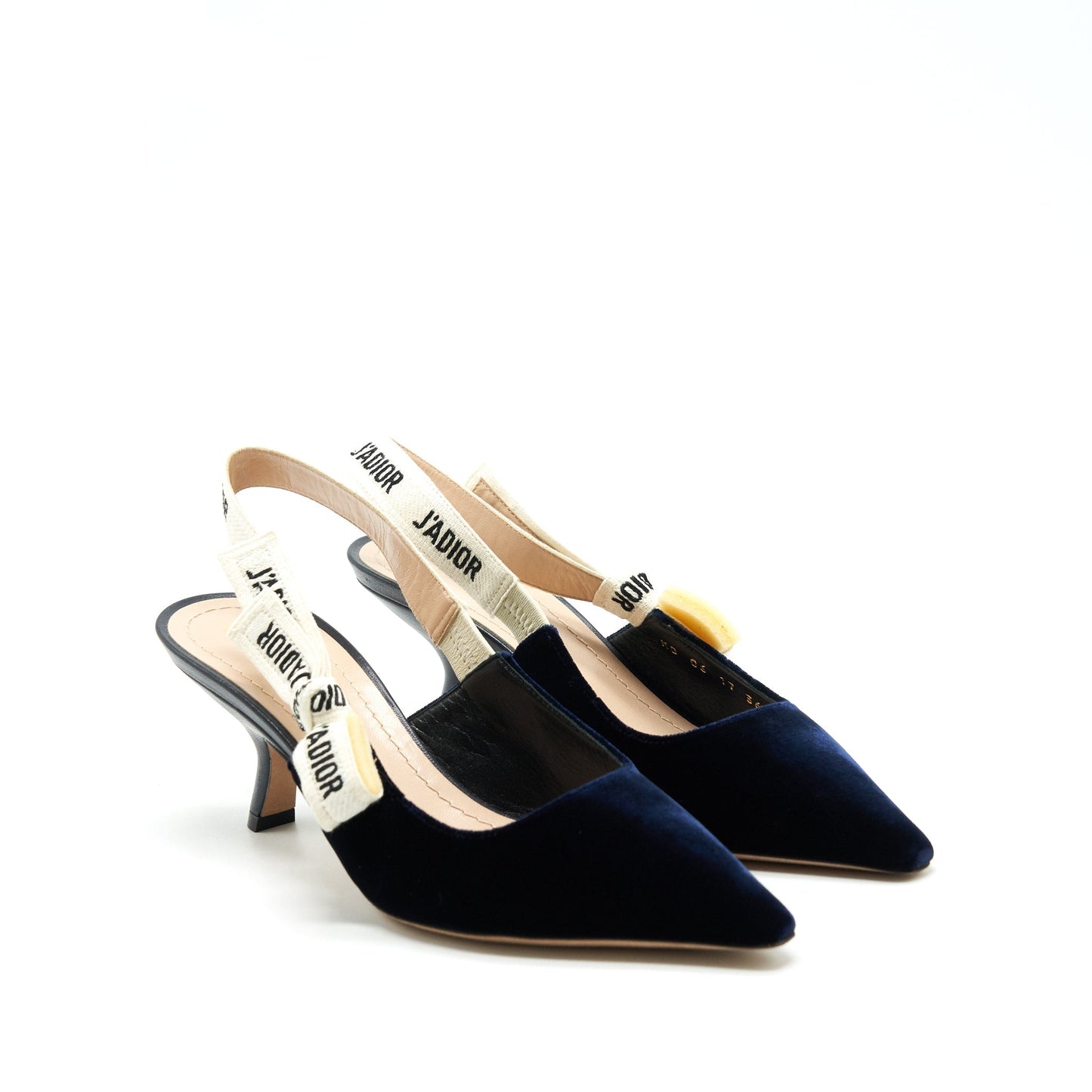 Dior Size Slingback Pump Velvet Navy Handbag Shoes