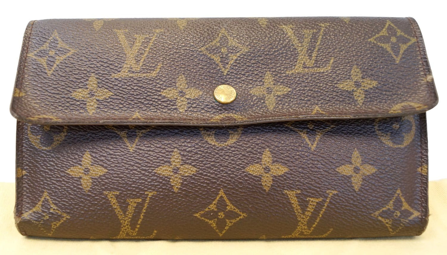 Louis Porte Tresor International Wallet Clutch Bag Canvas Monogram