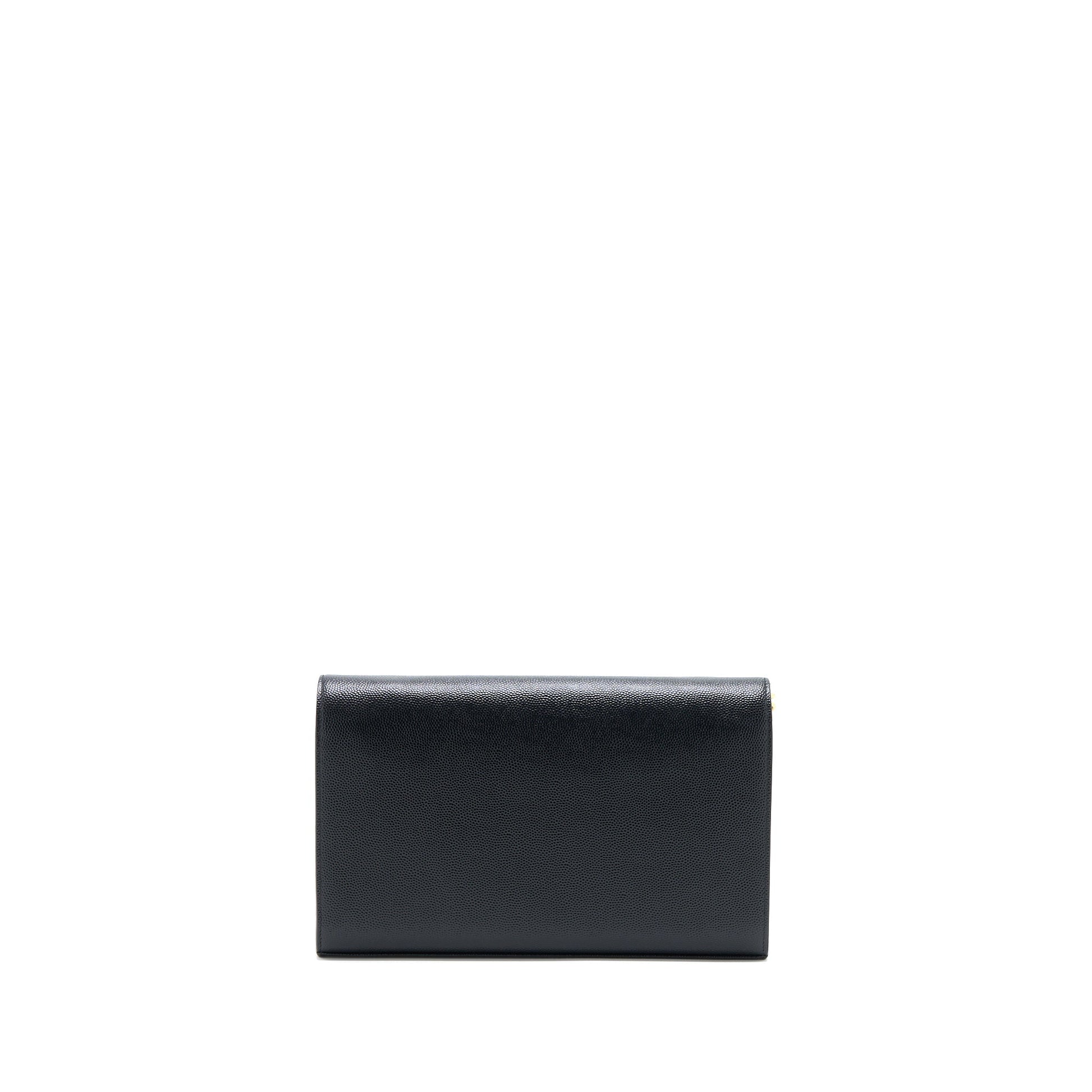 YSL Saint Laurent Kate Purse Grained Calfskin Travel Bag Black