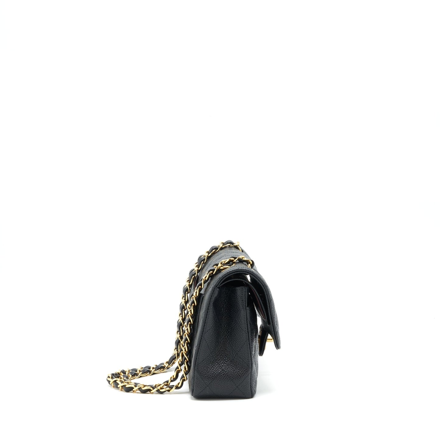Chanel Classic Double Flap Caviar GHW Black Small Handbag