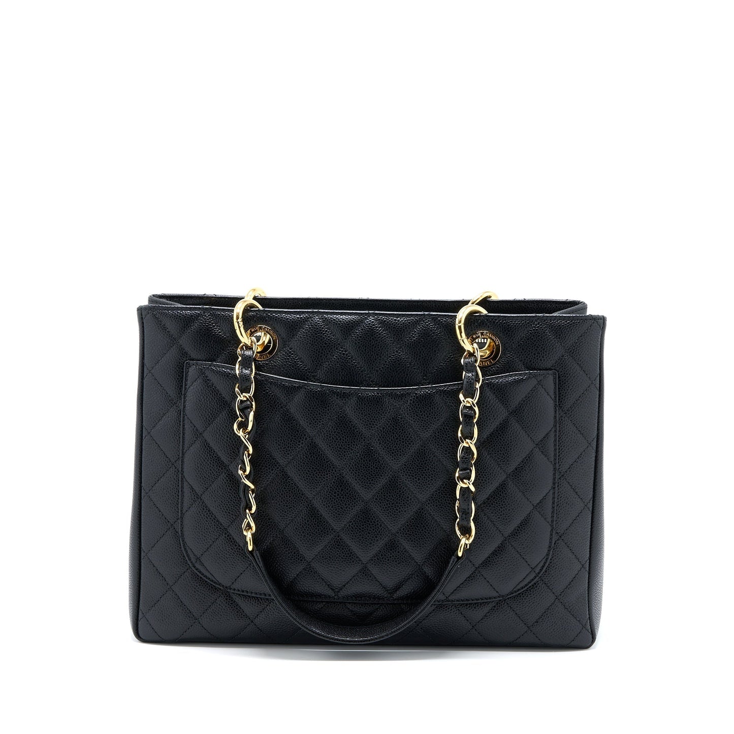 Chanel Grand Shopping Caviar GHW Black Tote Bag Ghw 4