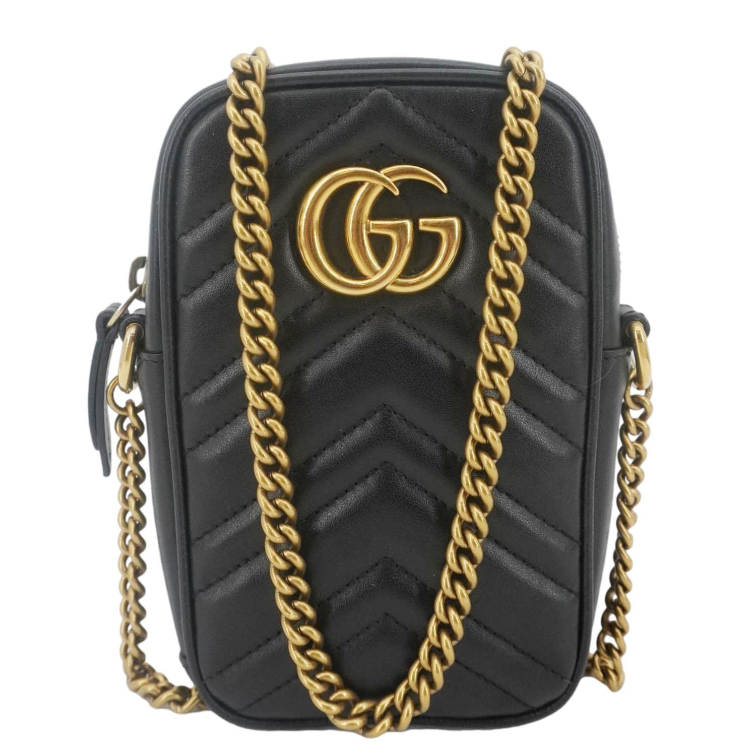Gucci Marmont Mini Crossbody Bag Leather Matelasse Bag 598597