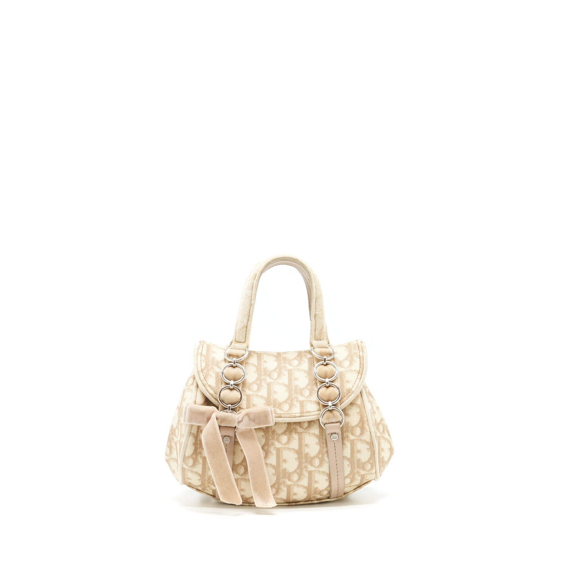 Dior Handle Purse Oblique Velvet Handbag Mini Travel Bag