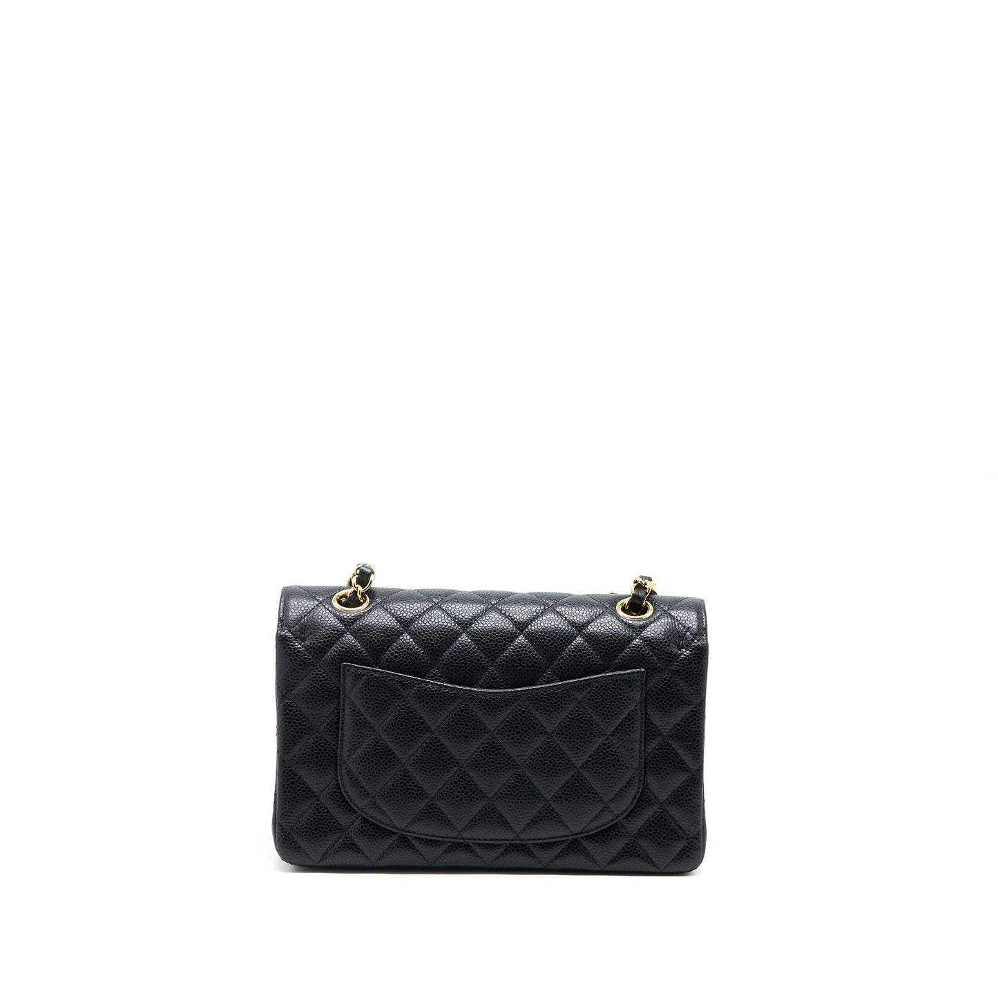 Chanel Classic Flap Caviar GHW Microchip Black Small Shoulder Bag Ghw Microchip