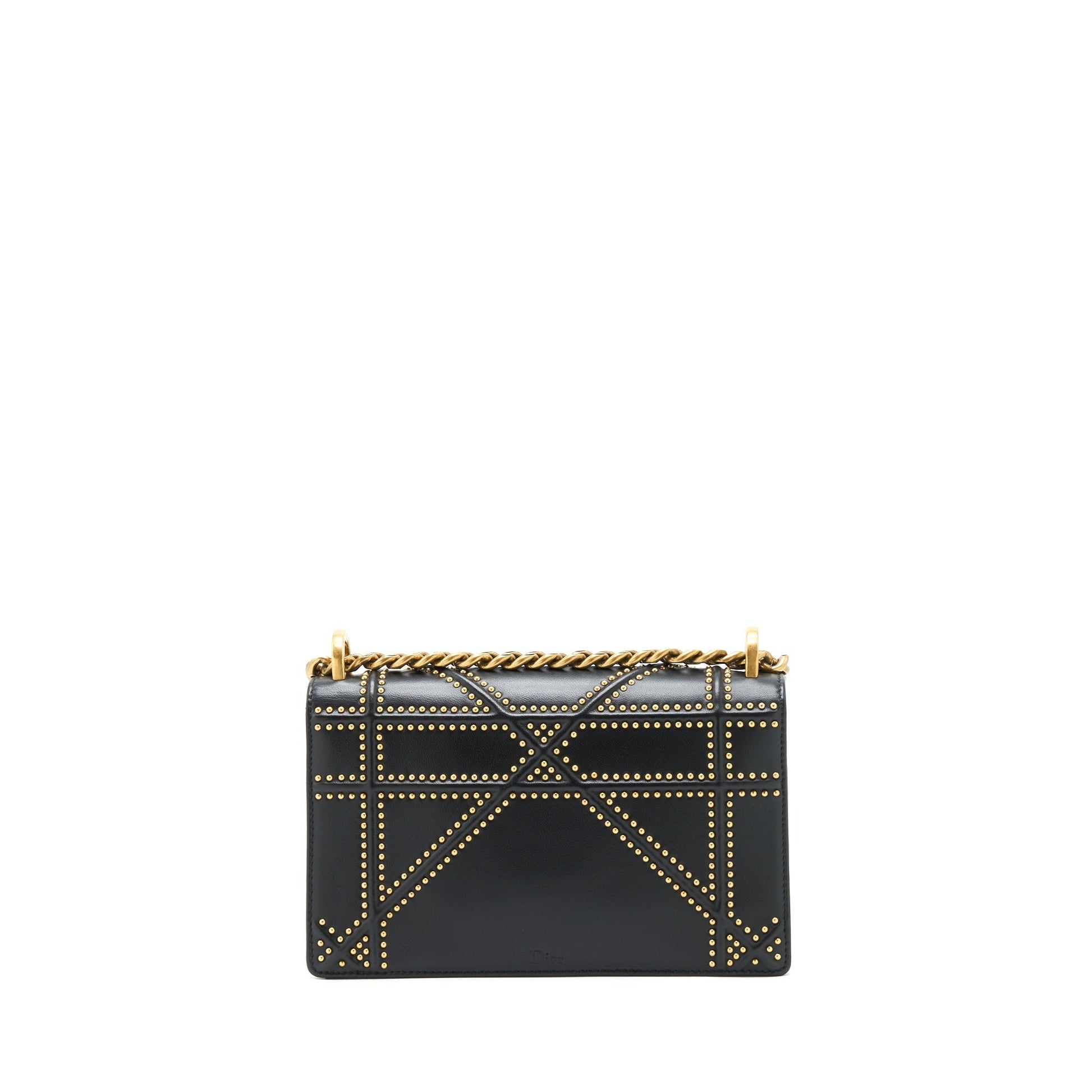 Dior Studded ama Handbag Black Small Travel Bag