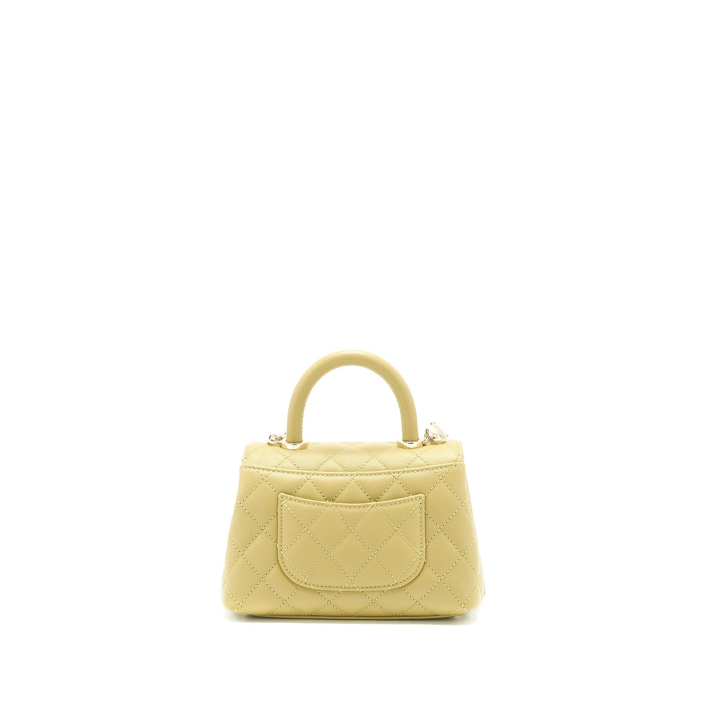 Chanel Extra Coco Handle Caviar LGHW Microchip Green Mini Bag
