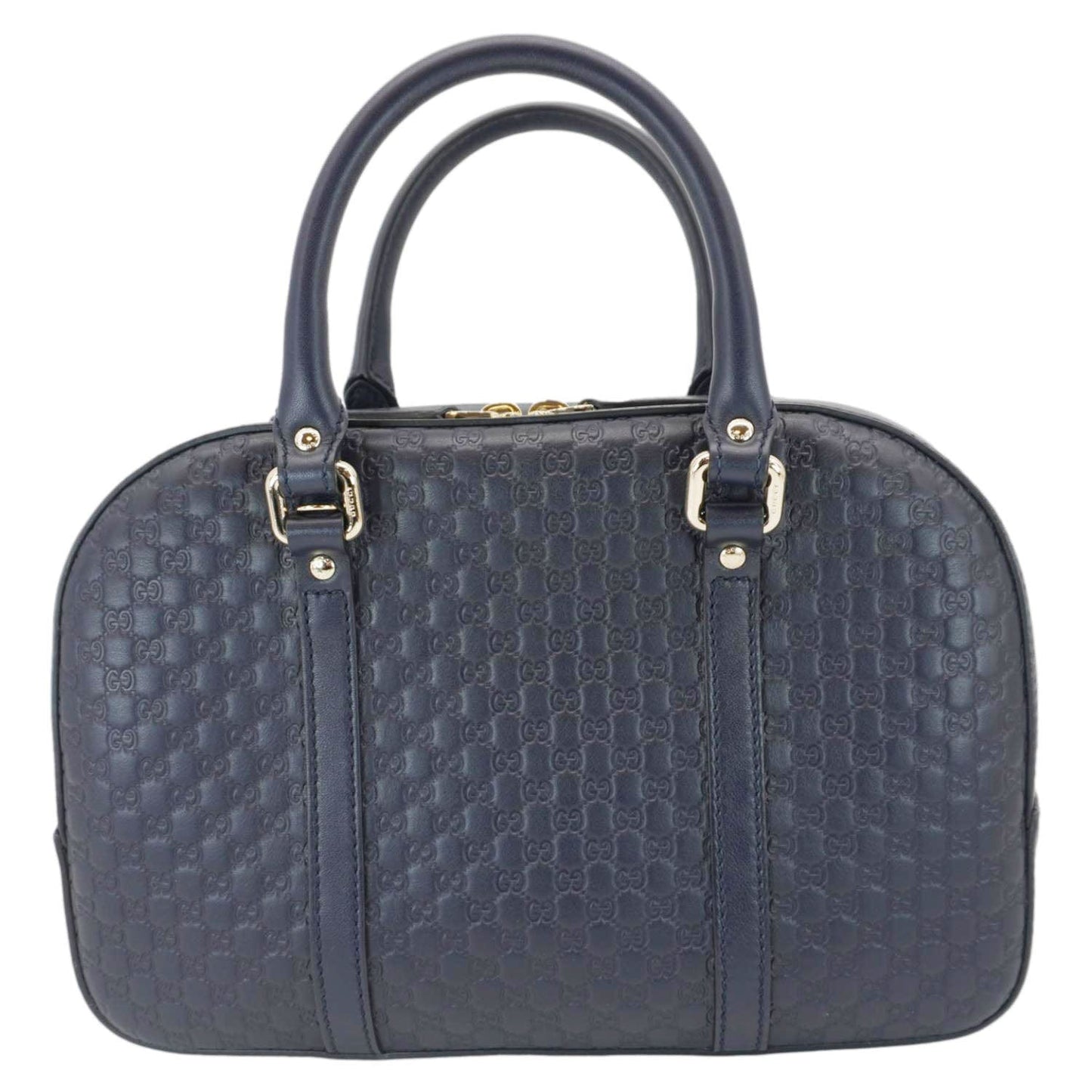 Gucci Microssima Crossbody Bag Navy Leather Blue