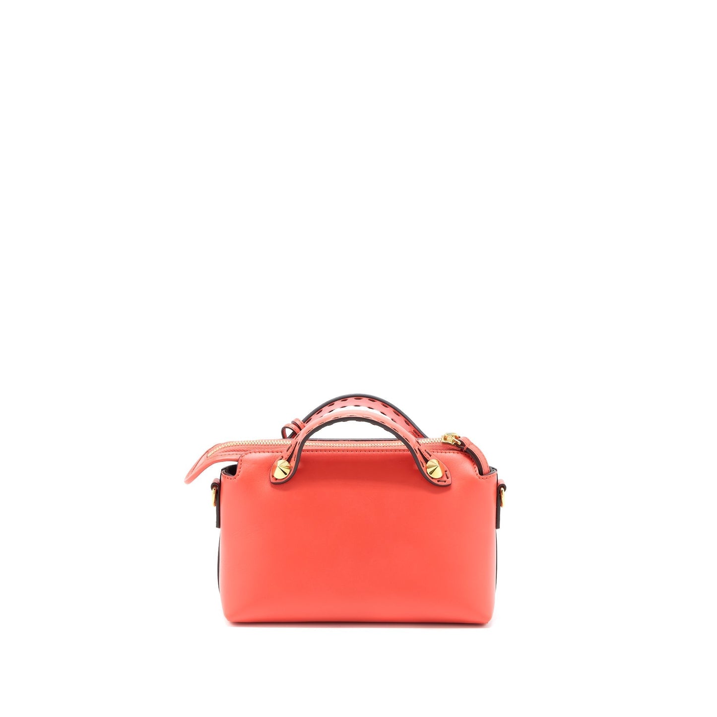 Fendi By The Way Calfskin Handbag Red Orange Mini Travel Bag