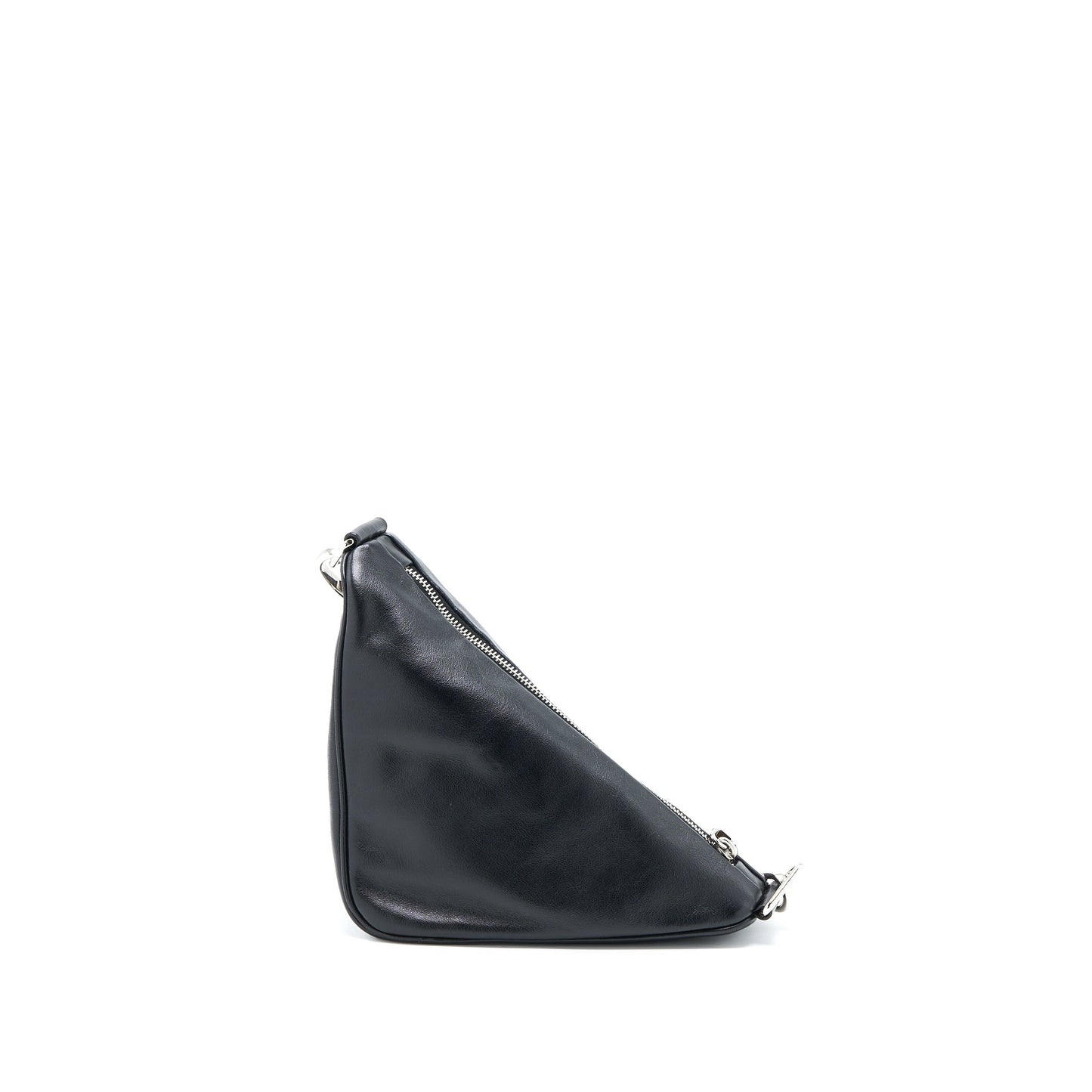 Prada Triangle Purse Handbag Leather Black Travel Bag