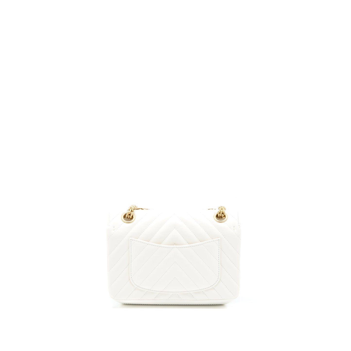 Chanel 2.55 Reissue Chevron Flap Aged Calfskin White Shoulder Bag