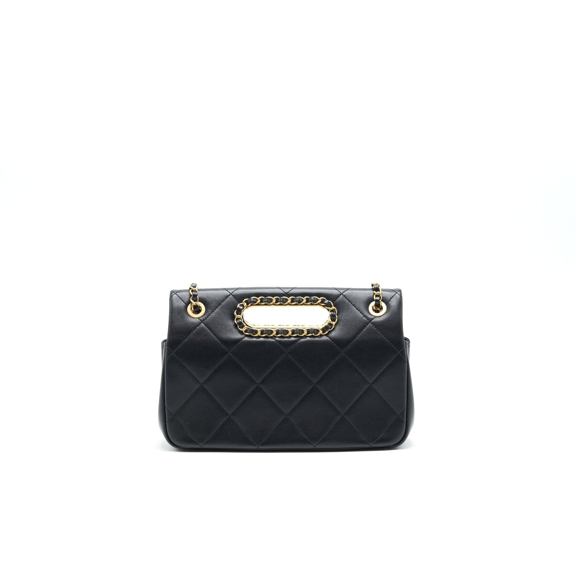 Chanel 20P A real flap Black Shoulder Bag