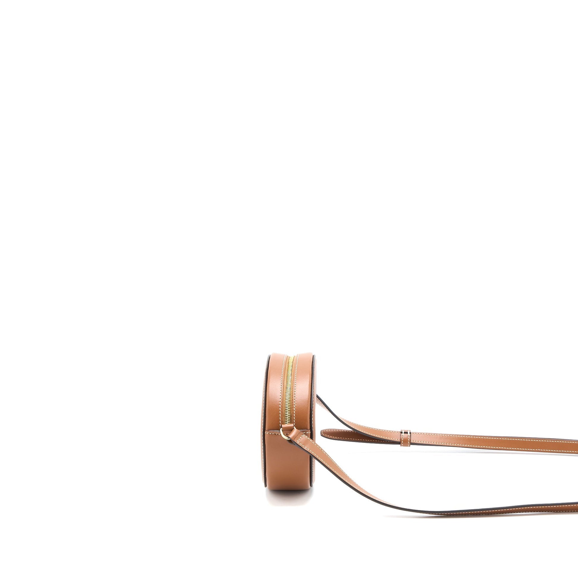 Celine Crossbody Oval Purse Cuirass Triomphe Smooth Calfskin Tan Crossbody Bag