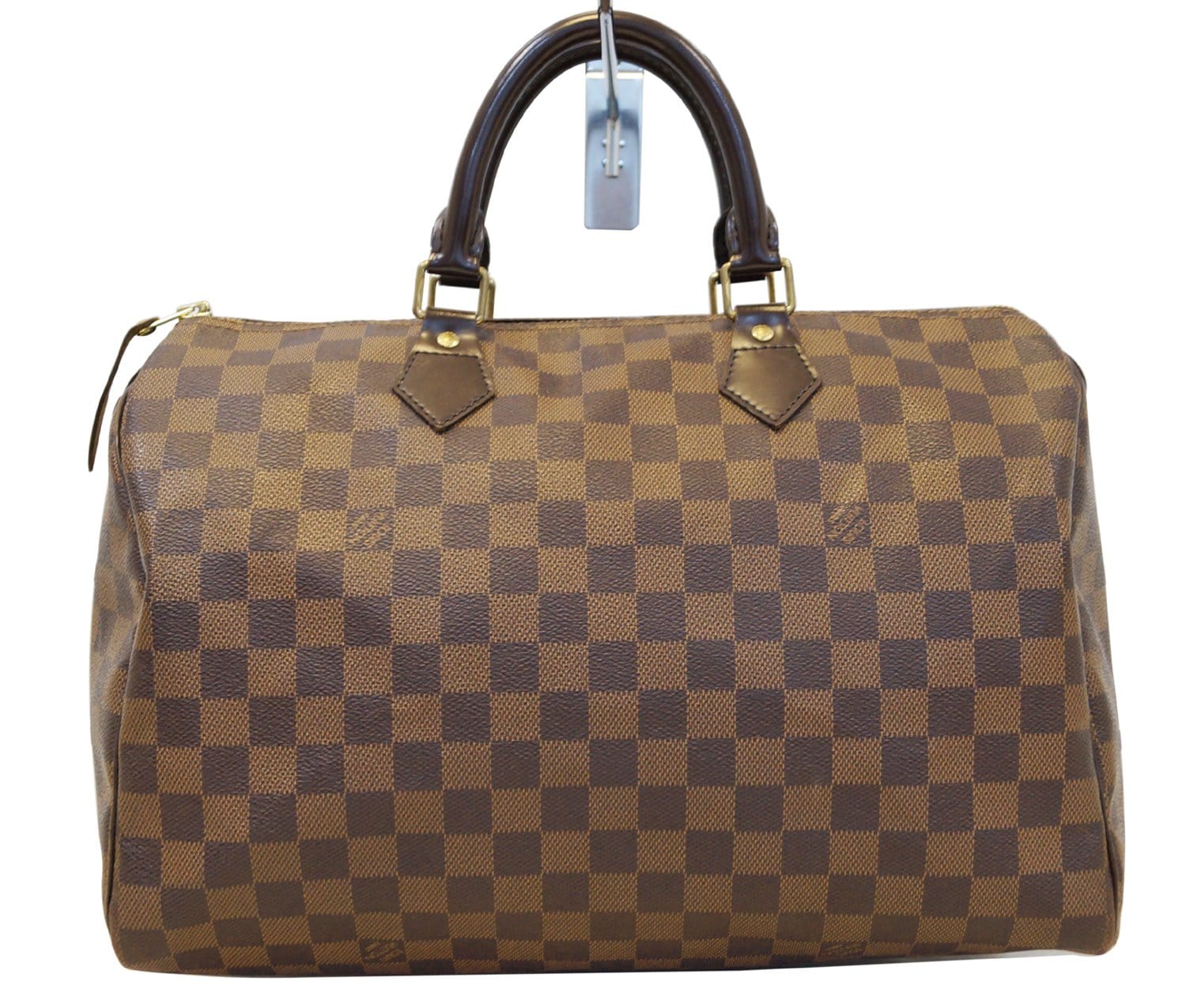 Louis Damier Ebene Speedy Satchel Travel Bag