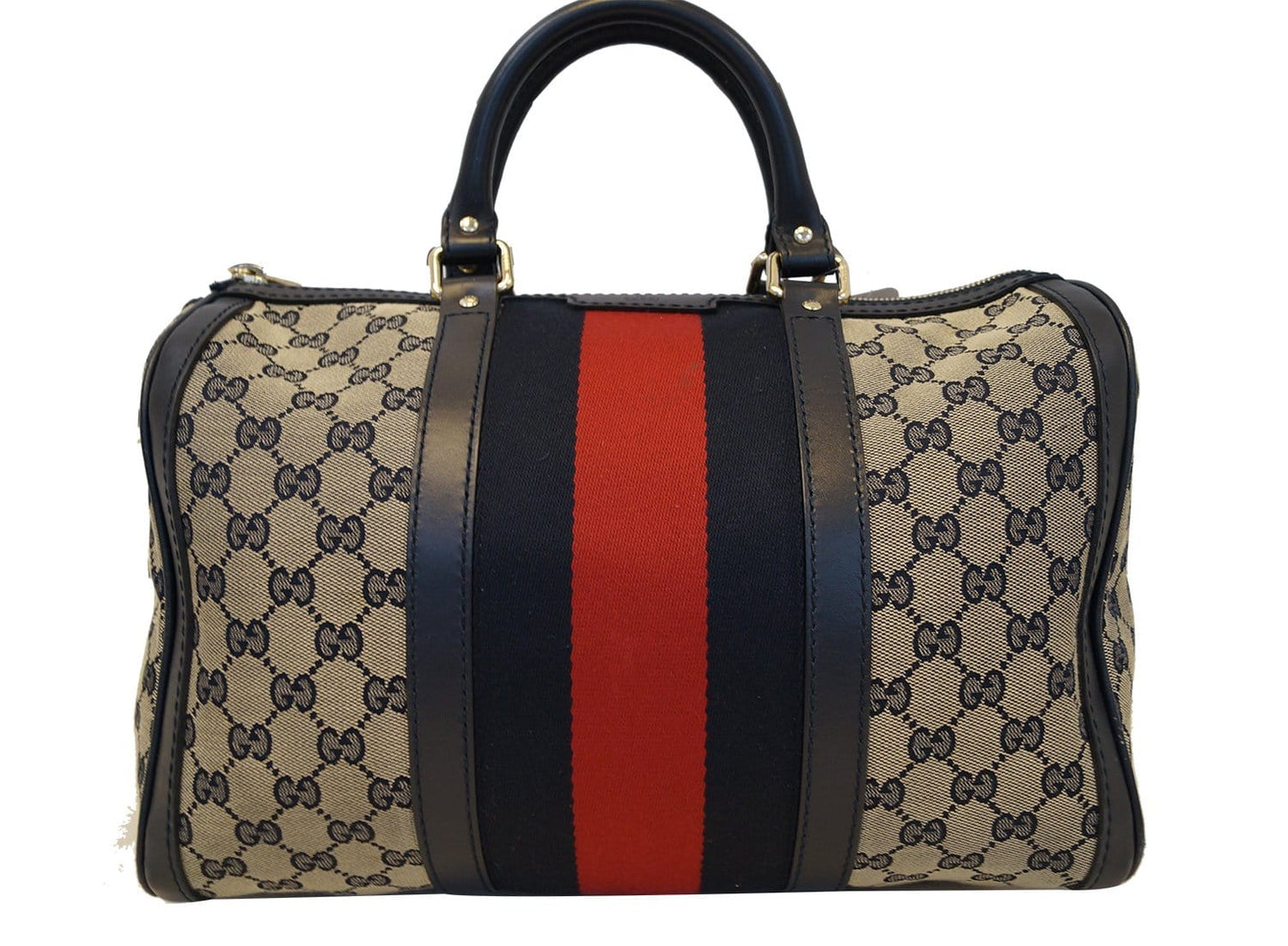 Gucci Web Original Boston Bag With Signature Web Medium Travel Bag Web E4435
