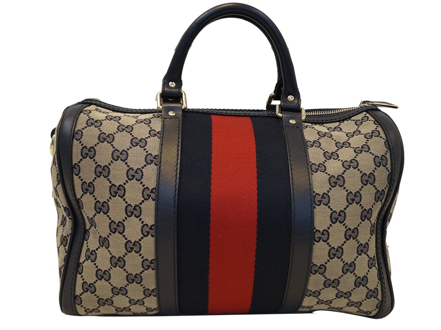 Gucci Web Original Boston Bag With Signature Web Medium Travel Bag Web E4435
