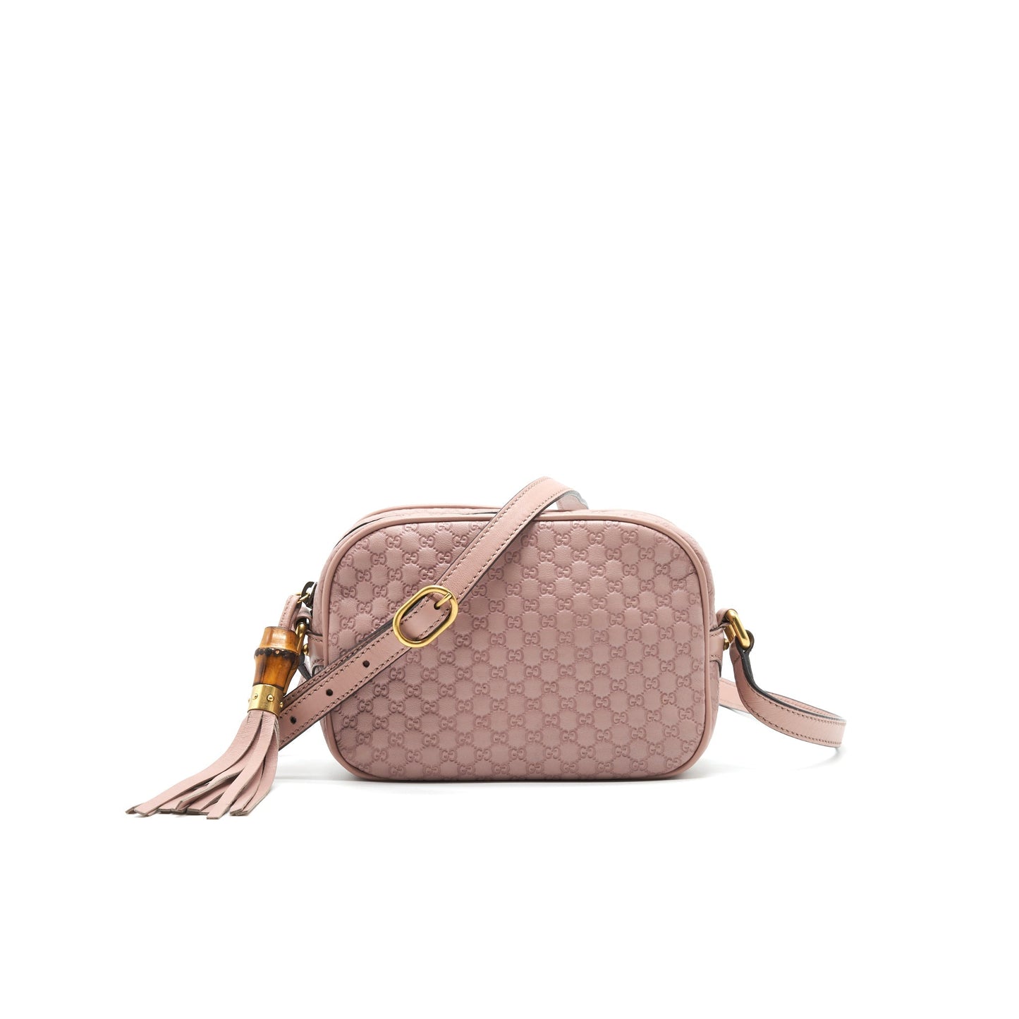 Gucci Calf Skin Bamboo Camera Bag Leather Travel Bag