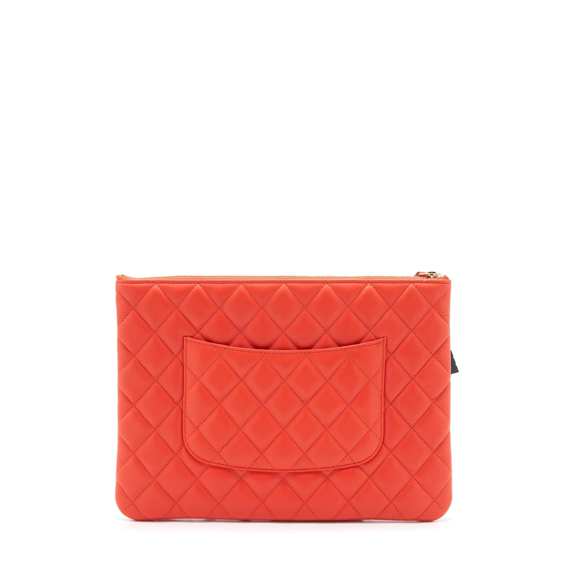 Chanel Habana O Lambskin GHW Red Handbag