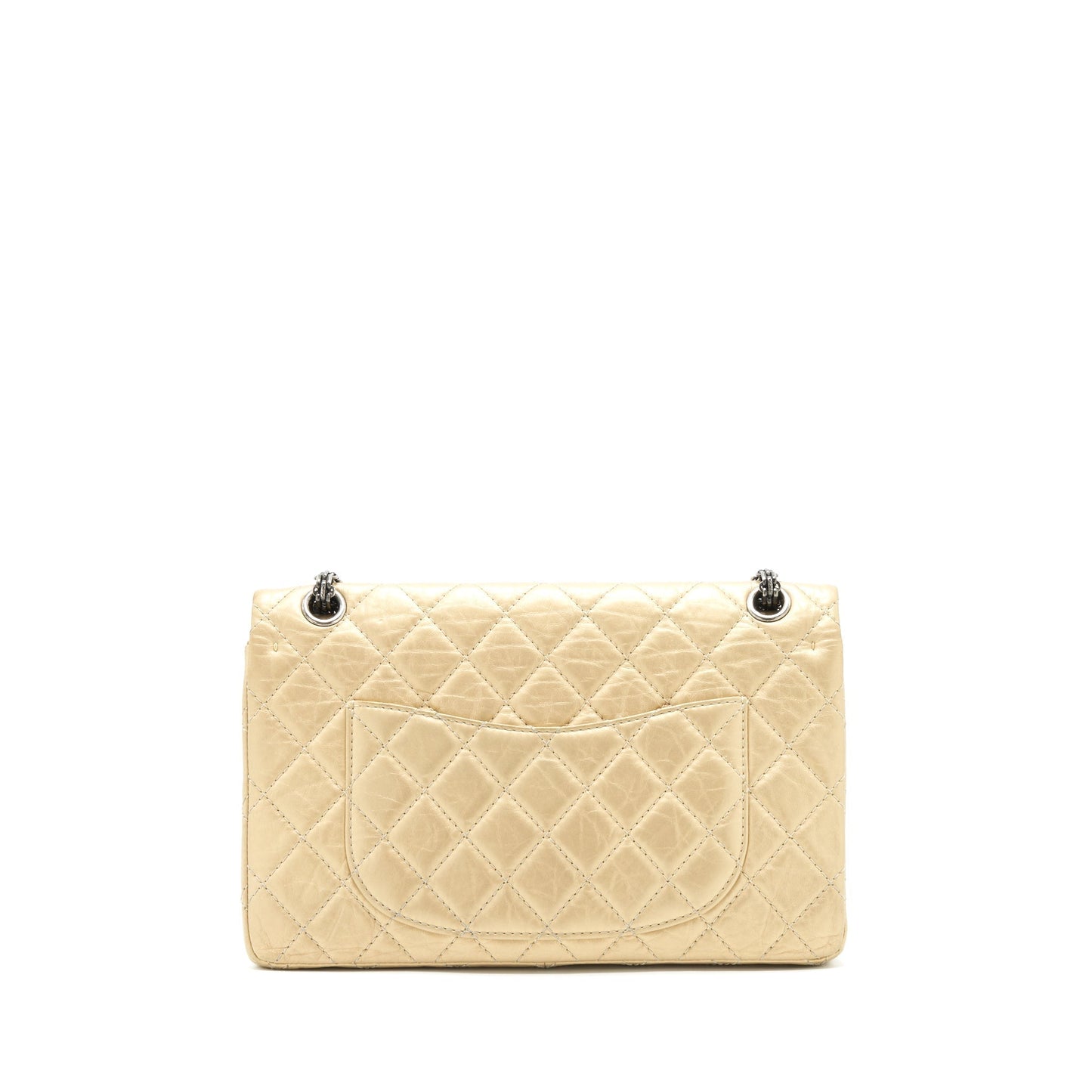 Chanel 2.55 Reissue 226 Double Flap Ruthenium Shoulder Bag