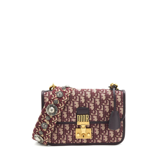 Dior Oblique Addict Purse Handbag Red Travel Bag